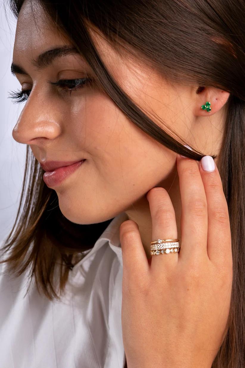 Lennon Double Row Diamond Band