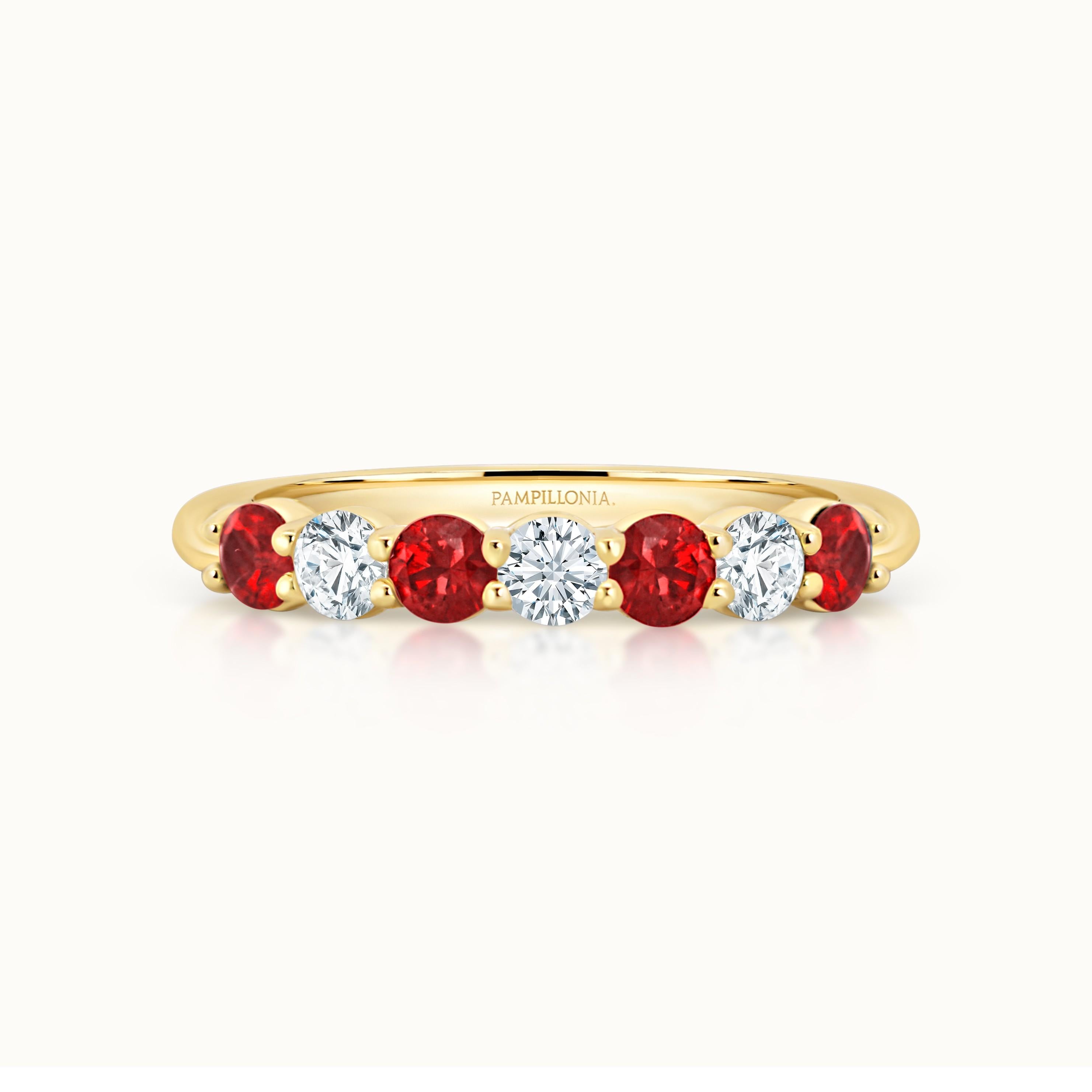 Savannah Alternating Ruby & Diamond Band