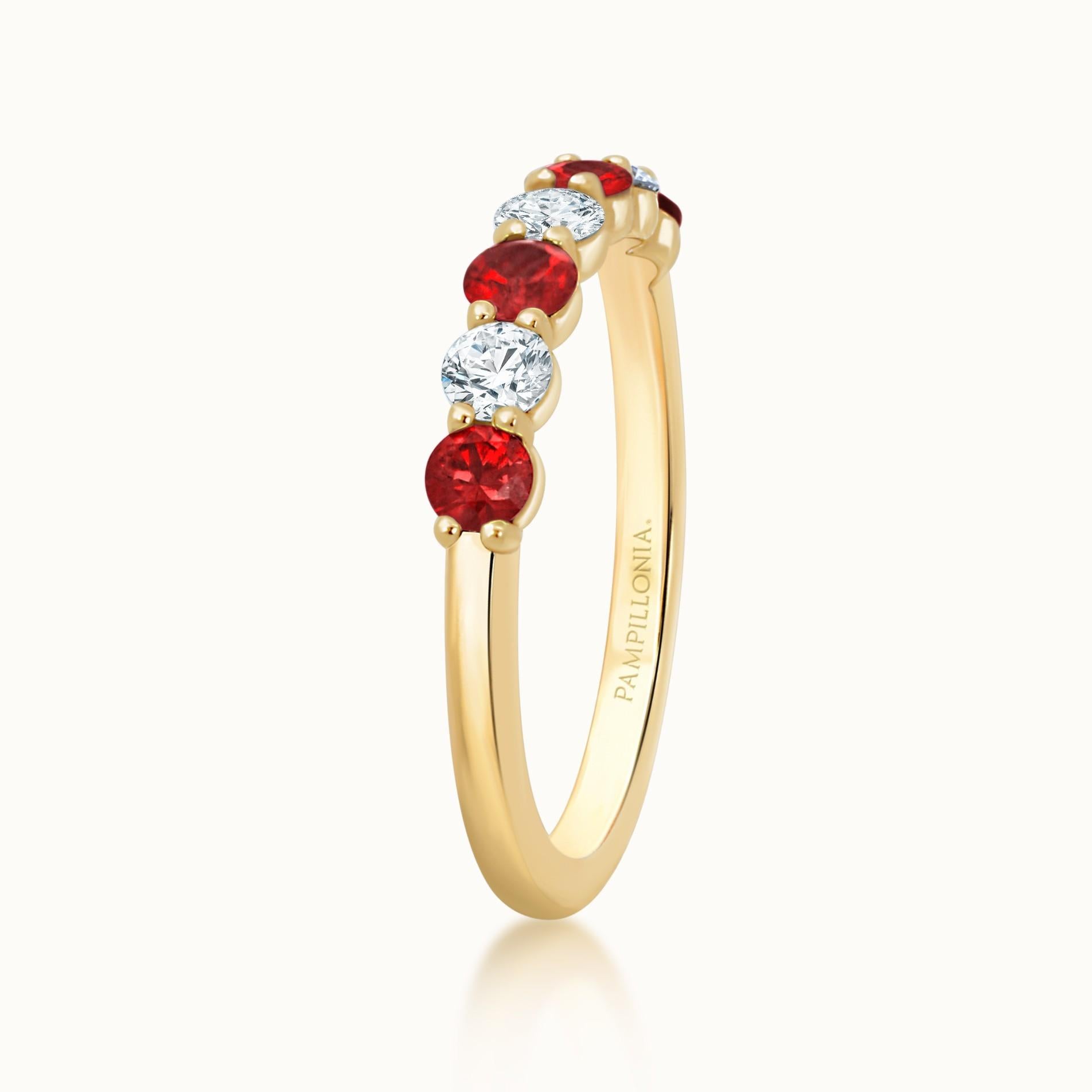 Savannah Alternating Ruby & Diamond Band
