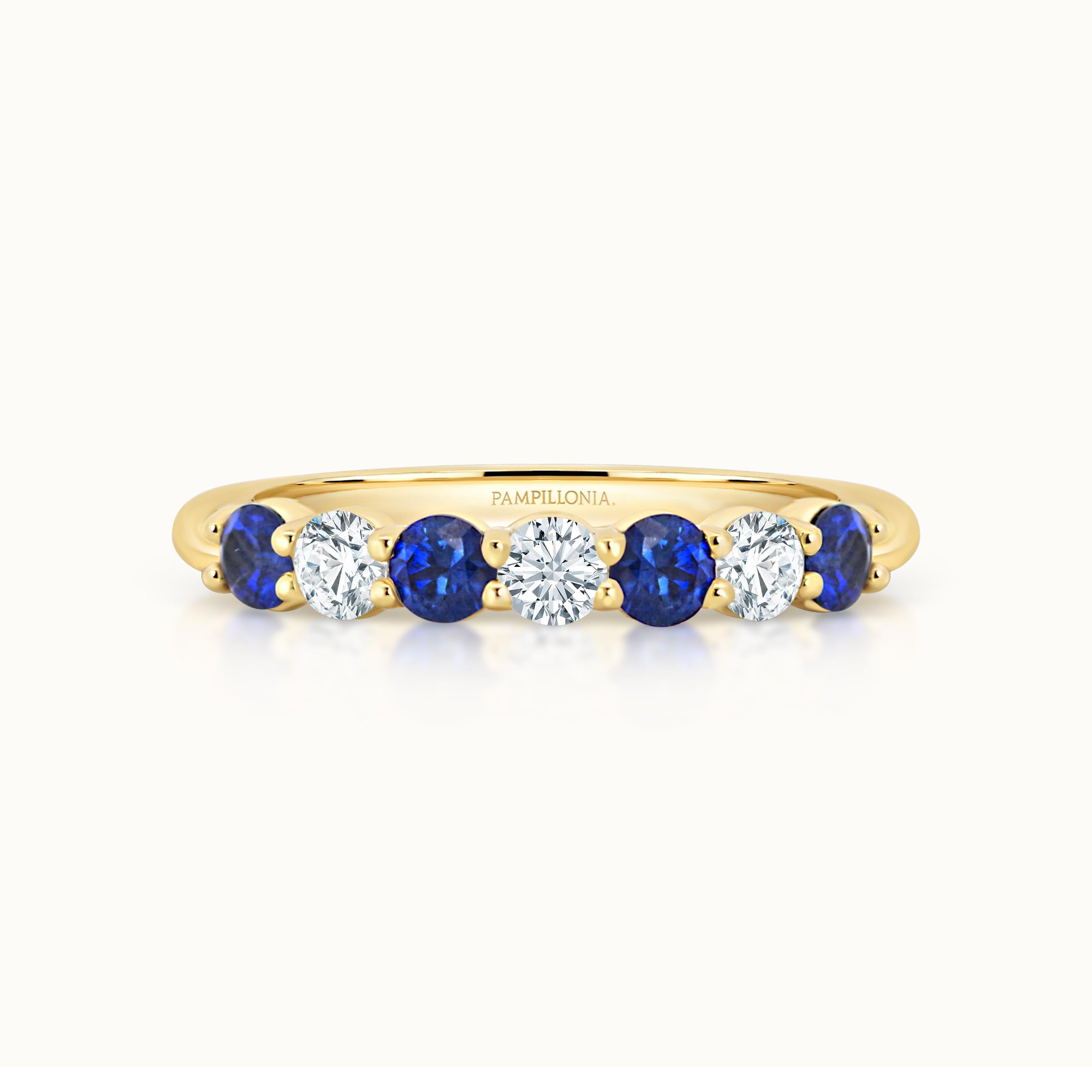 Savannah Alternating Sapphire & Diamond Band