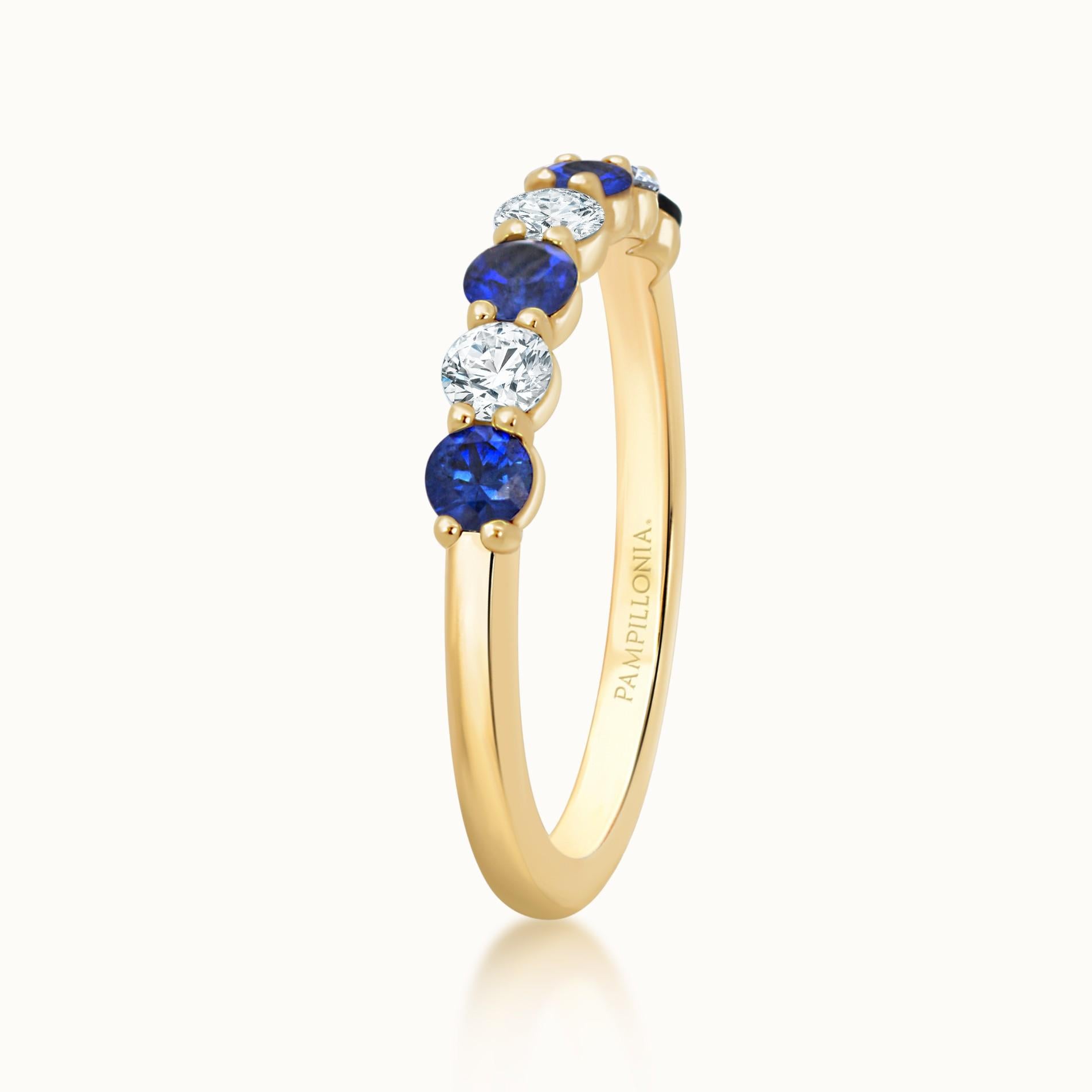 Savannah Alternating Sapphire & Diamond Band