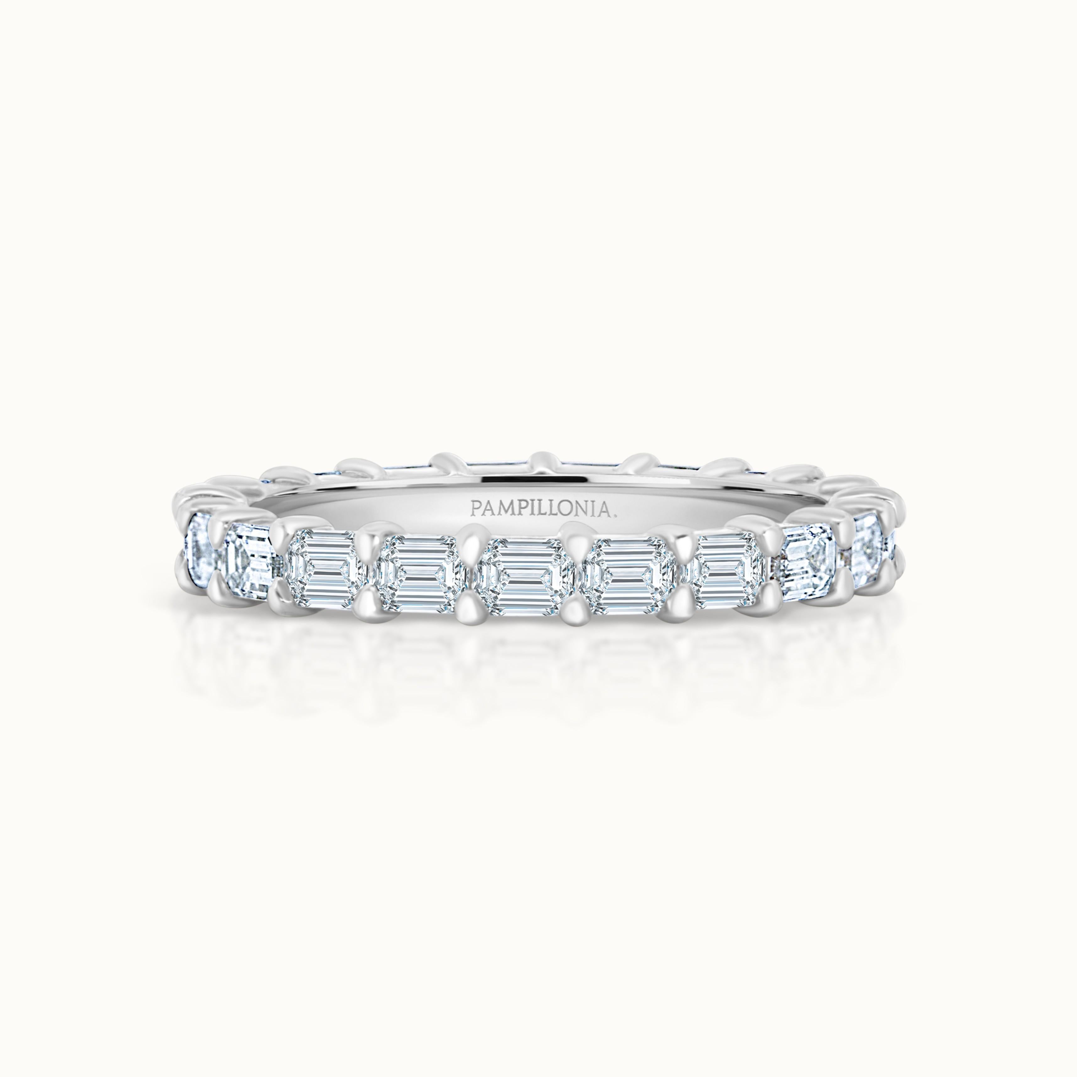 Savannah Emerald Cut Diamond East & West Eternity Band