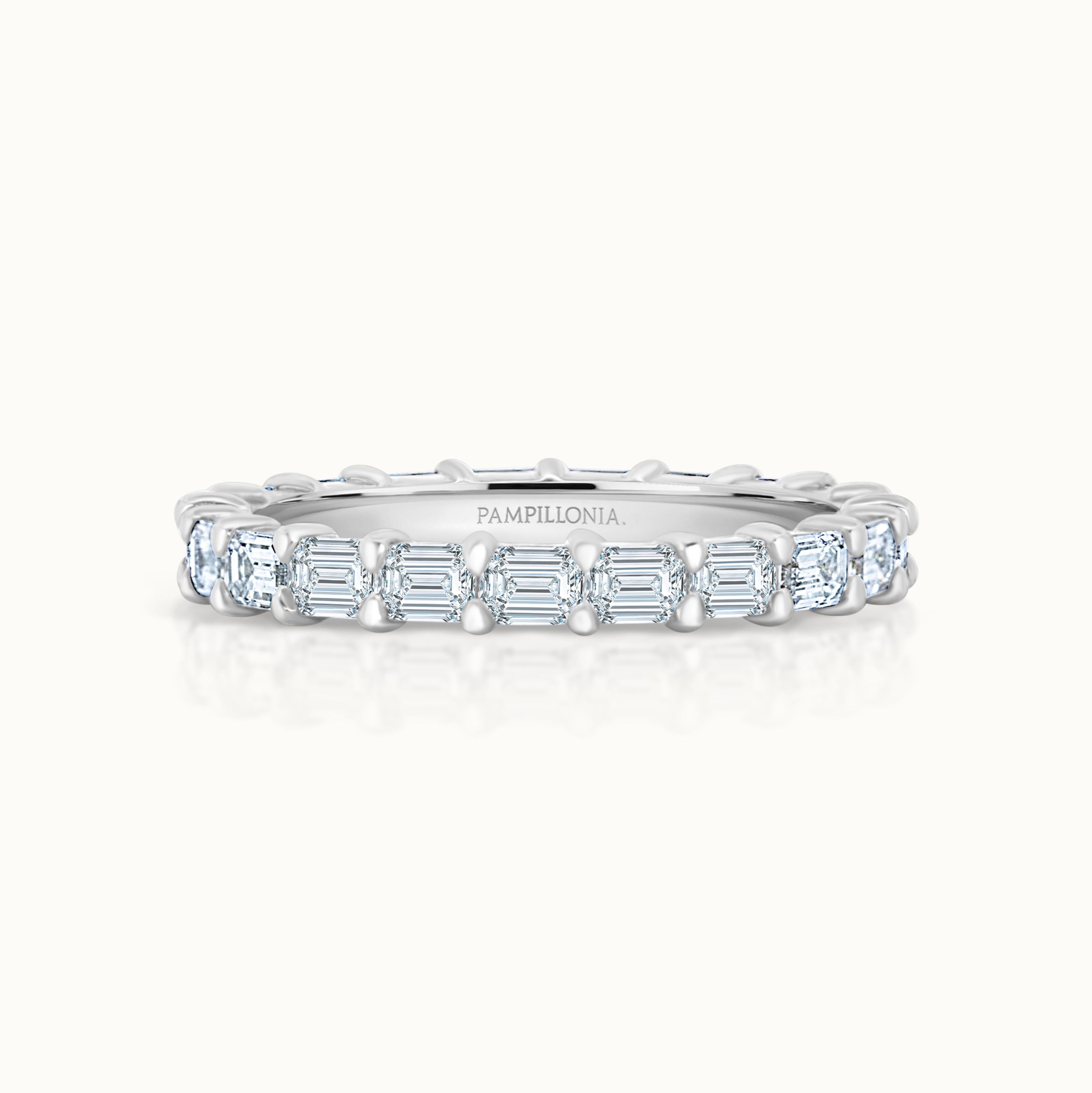 Savannah Emerald Cut Diamond East & West Eternity Band