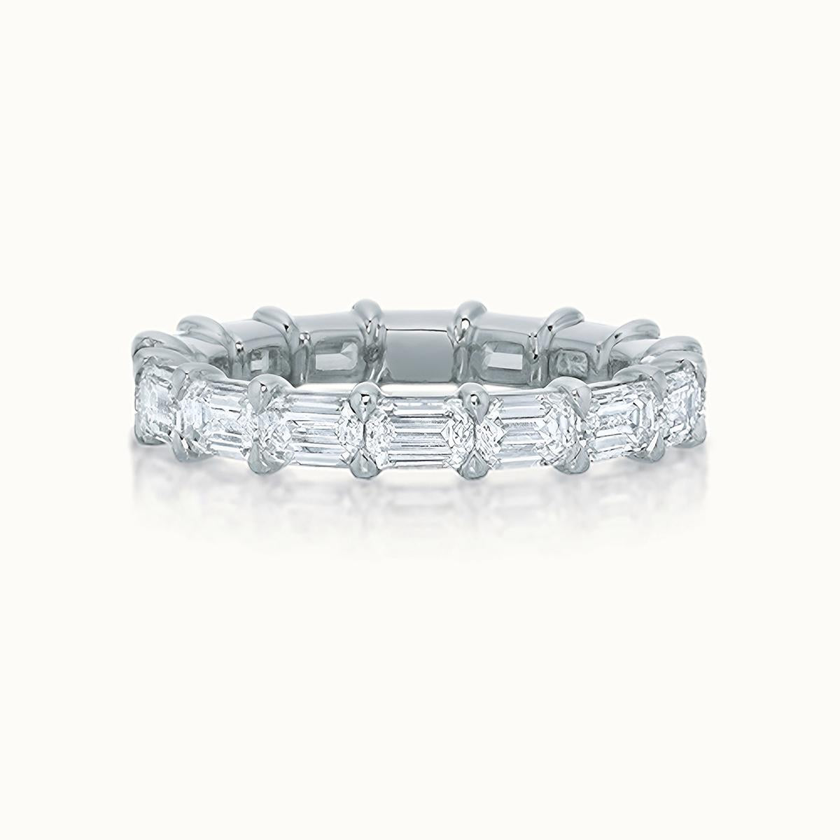 E&W Emerald Cut Diamond Eternity Band