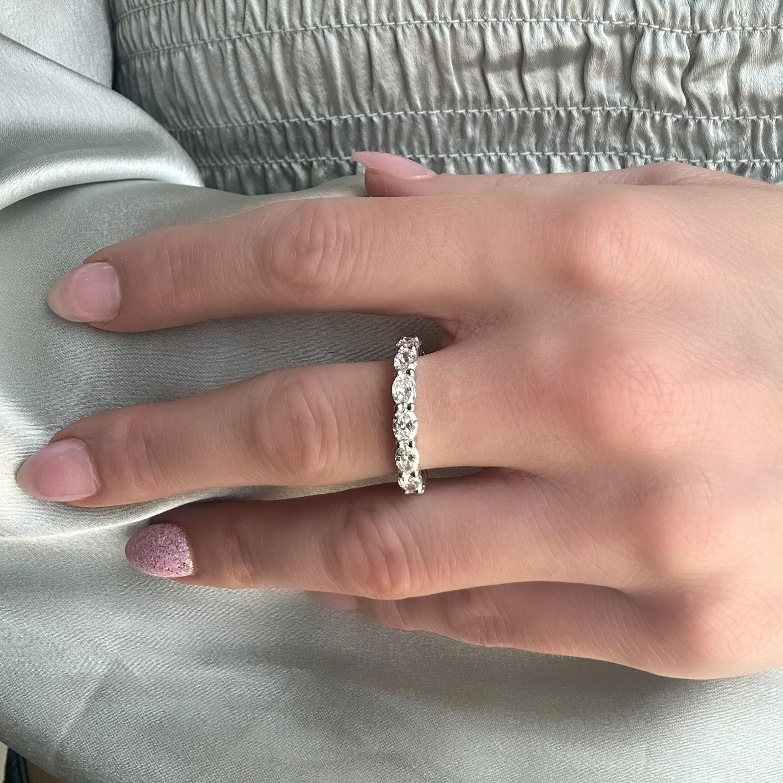 Savannah Oval Diamond East & West Eternity Band