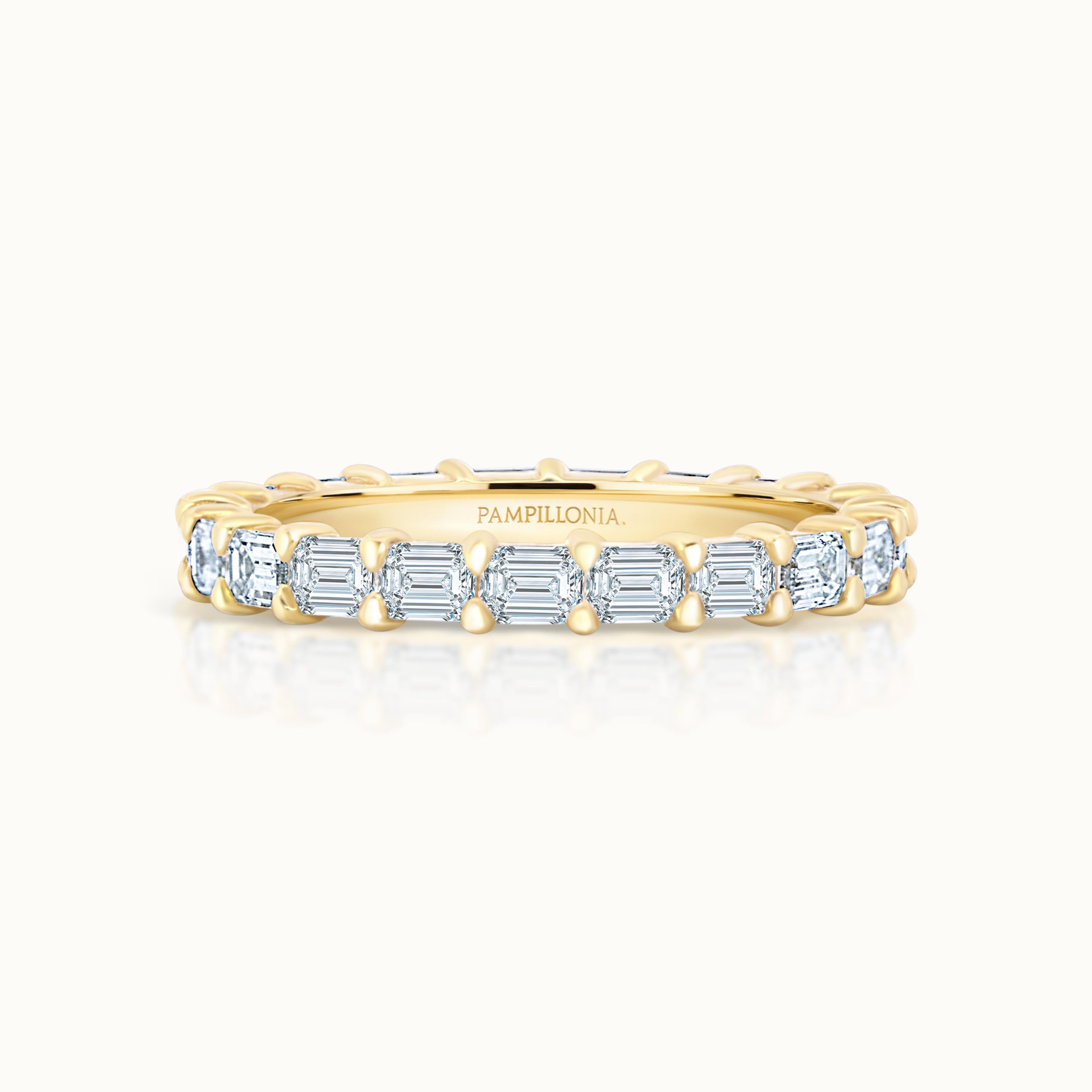 Savannah Emerald Cut Diamond East & West Eternity Band