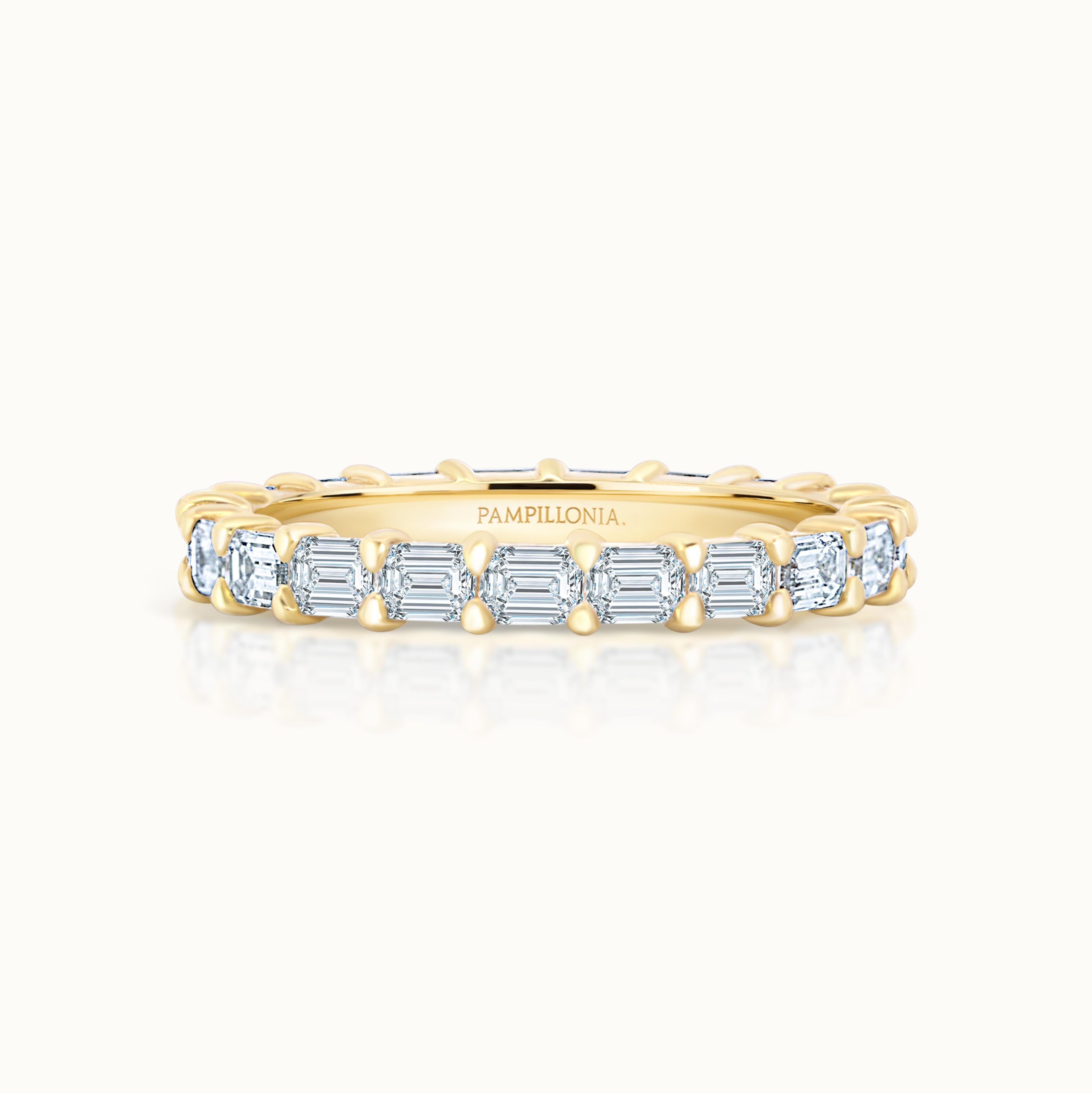 Savannah Emerald Cut Diamond East & West Eternity Band