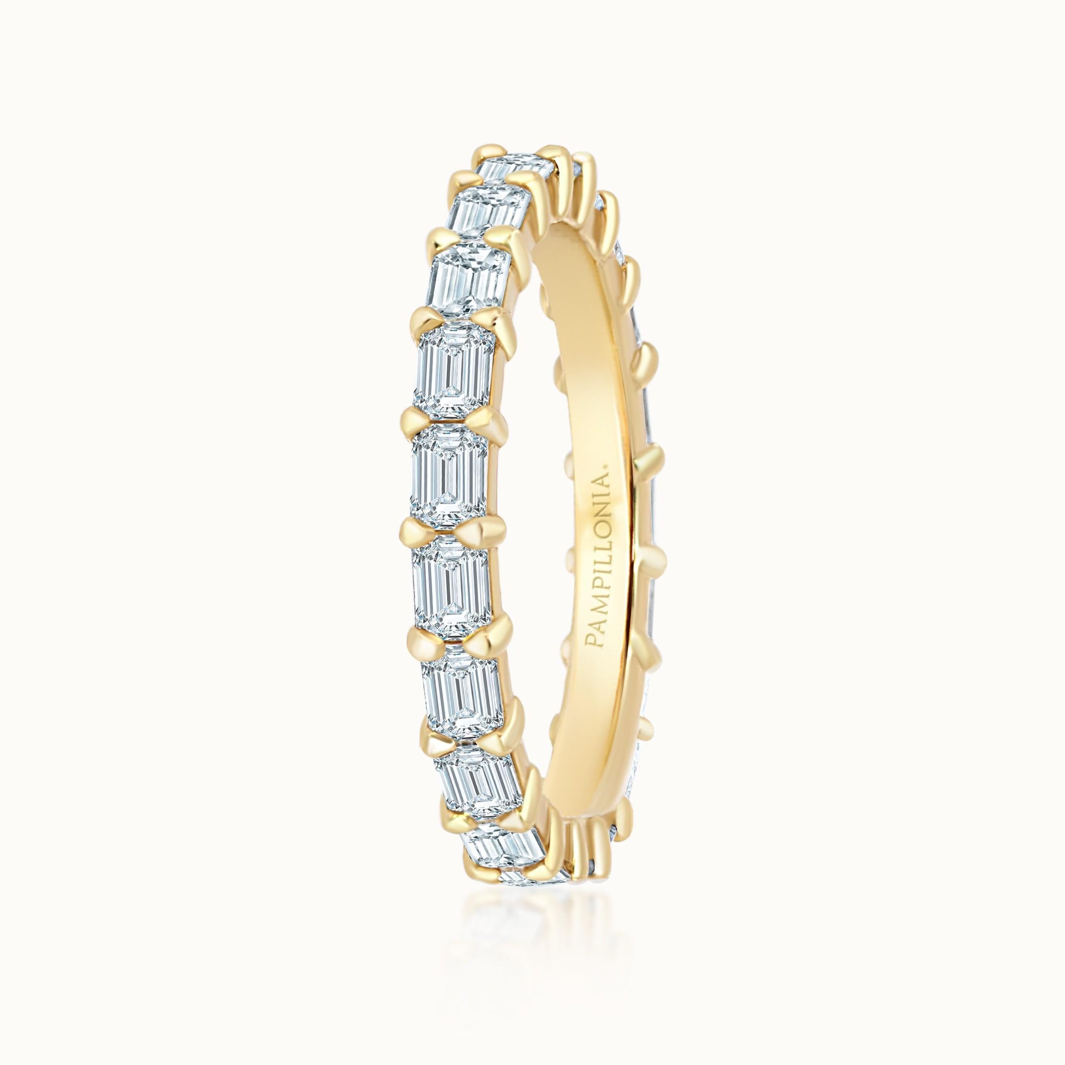 Savannah Emerald Cut Diamond East & West Eternity Band
