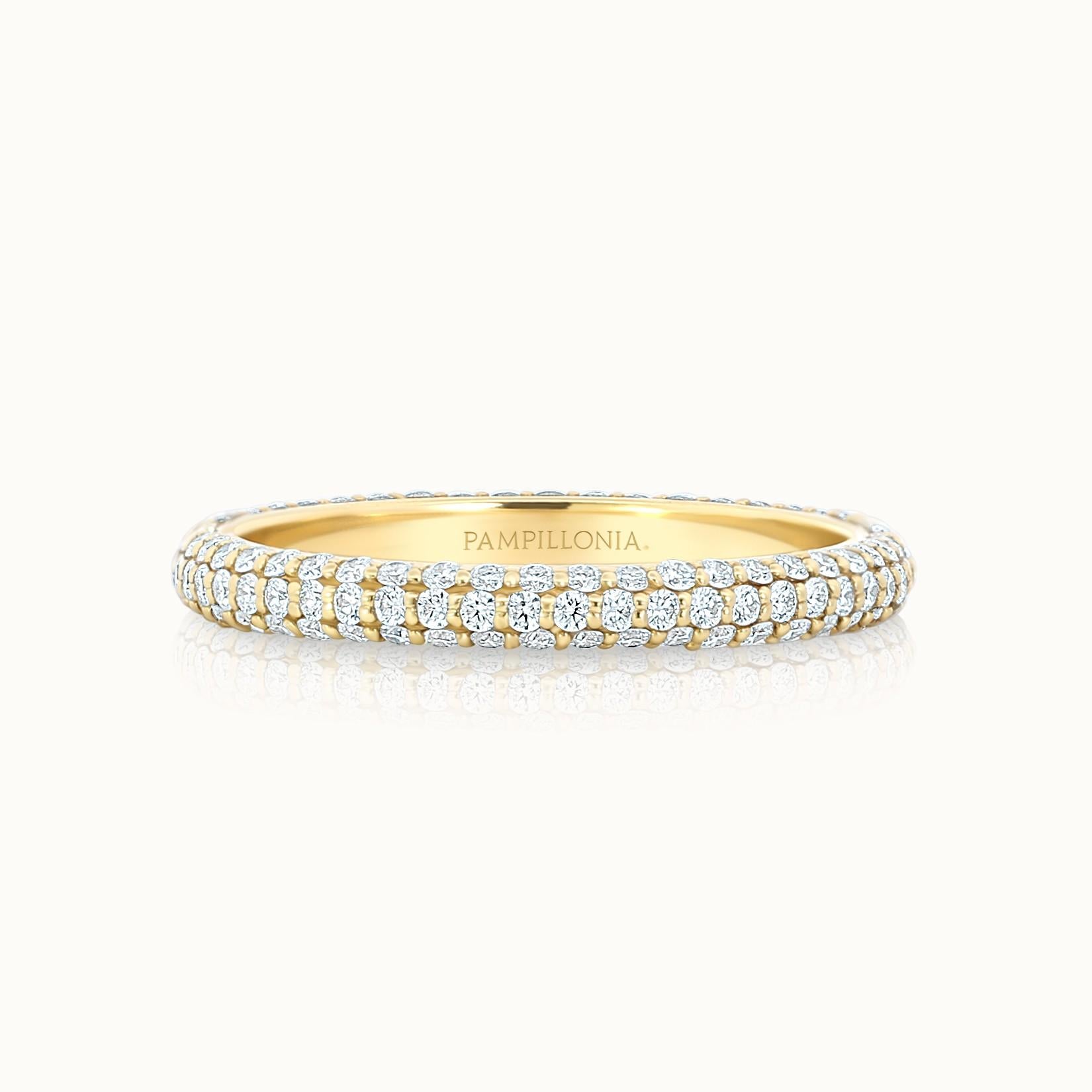 Kathleen Rolled Pave Eternity Band