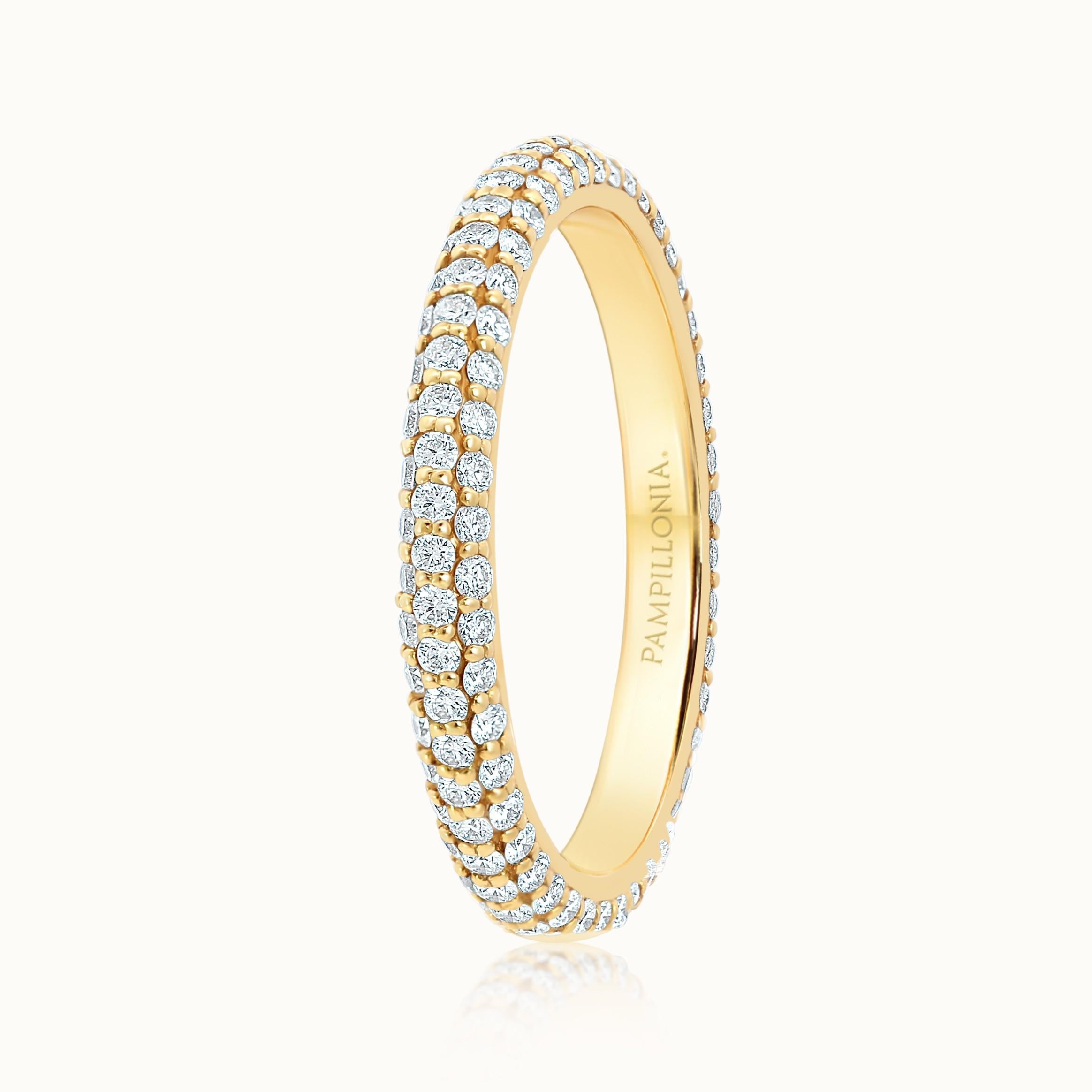 Kathleen Rolled Pave Eternity Band