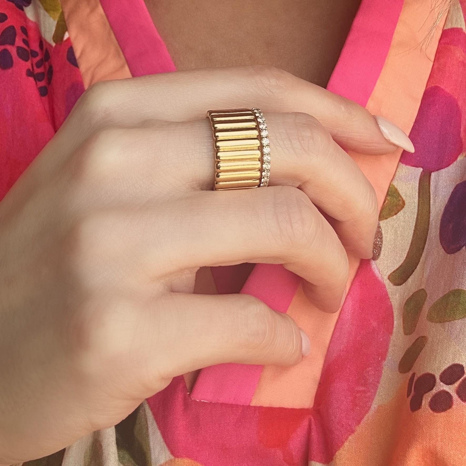 Aubri Fluted Statement Band