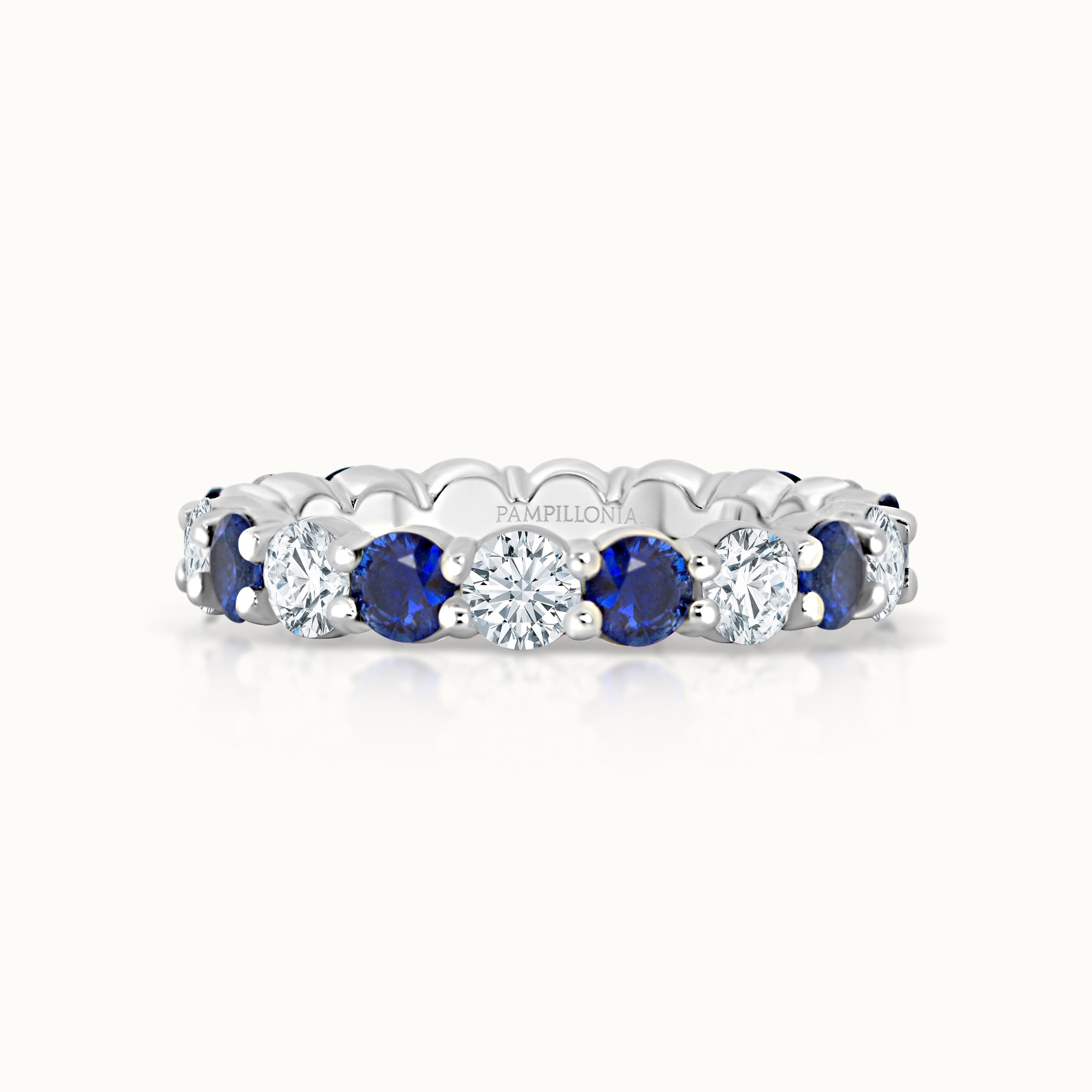 Savannah Alternating Sapphire & Diamond Eternity Band