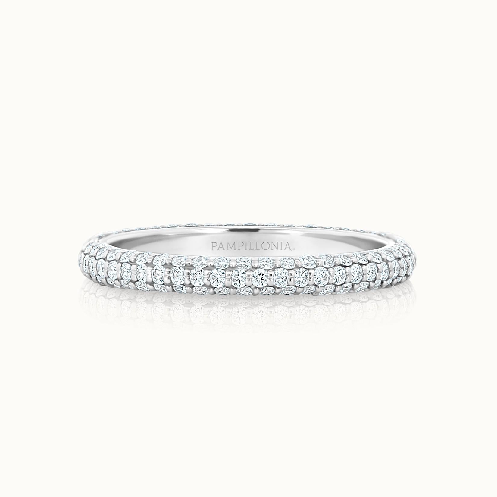 Kathleen Rolled Pave Eternity Band