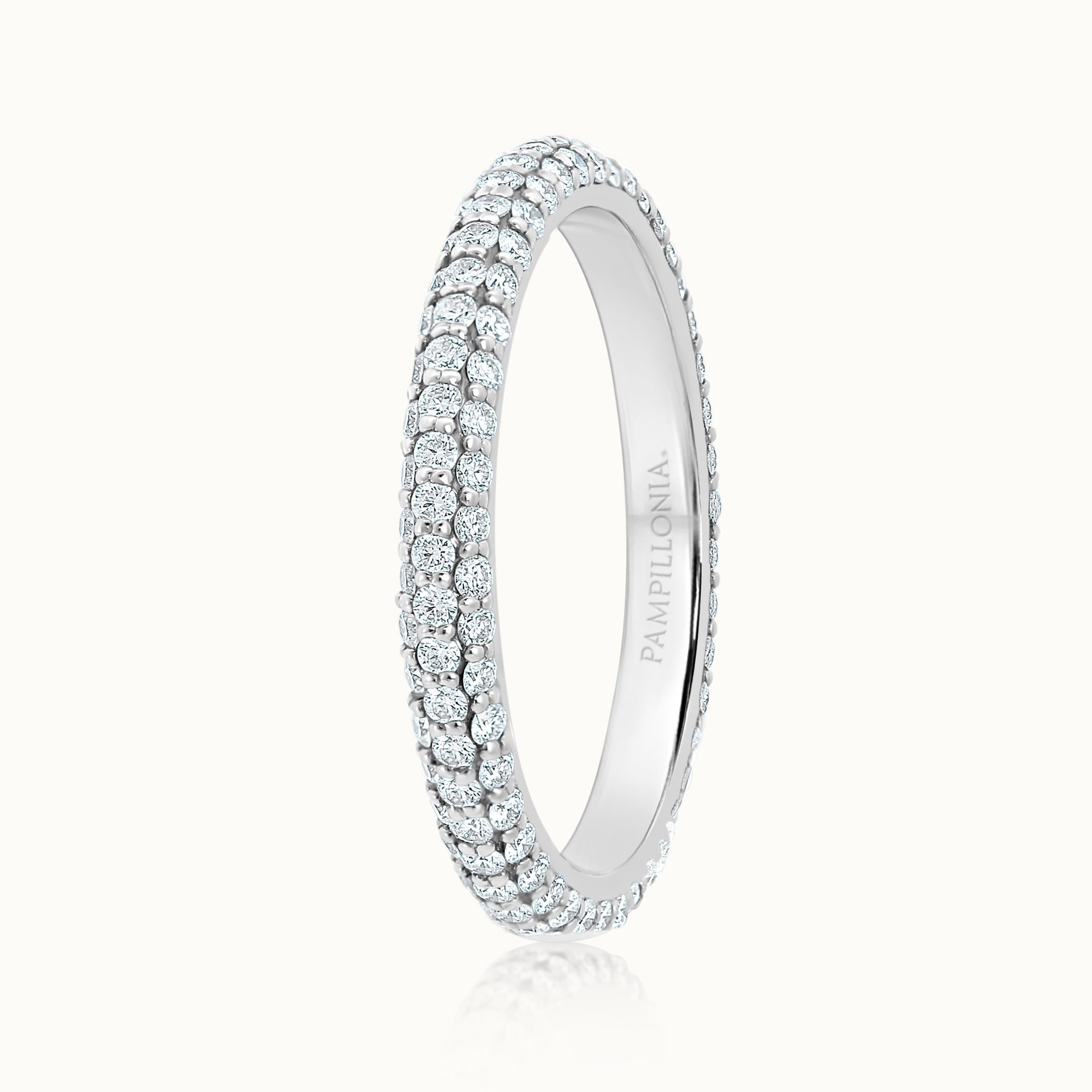 Kathleen Rolled Pave Eternity Band