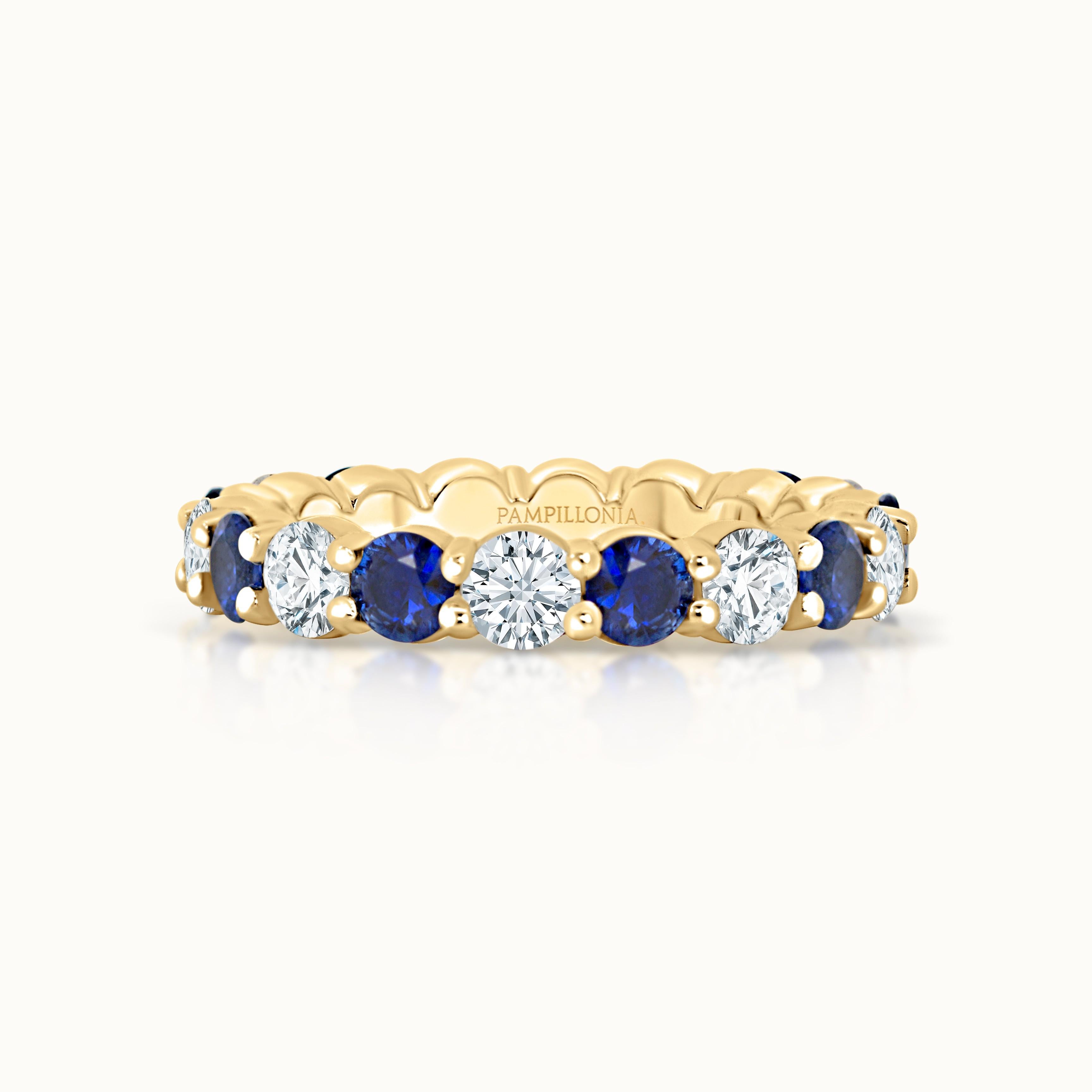Savannah Alternating Sapphire & Diamond Eternity Band