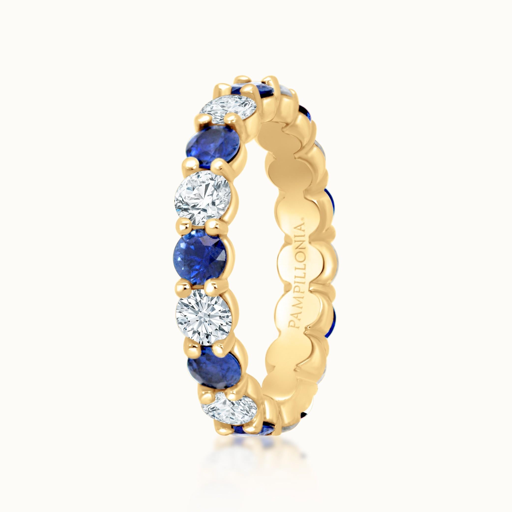 Savannah Alternating Sapphire & Diamond Eternity Band