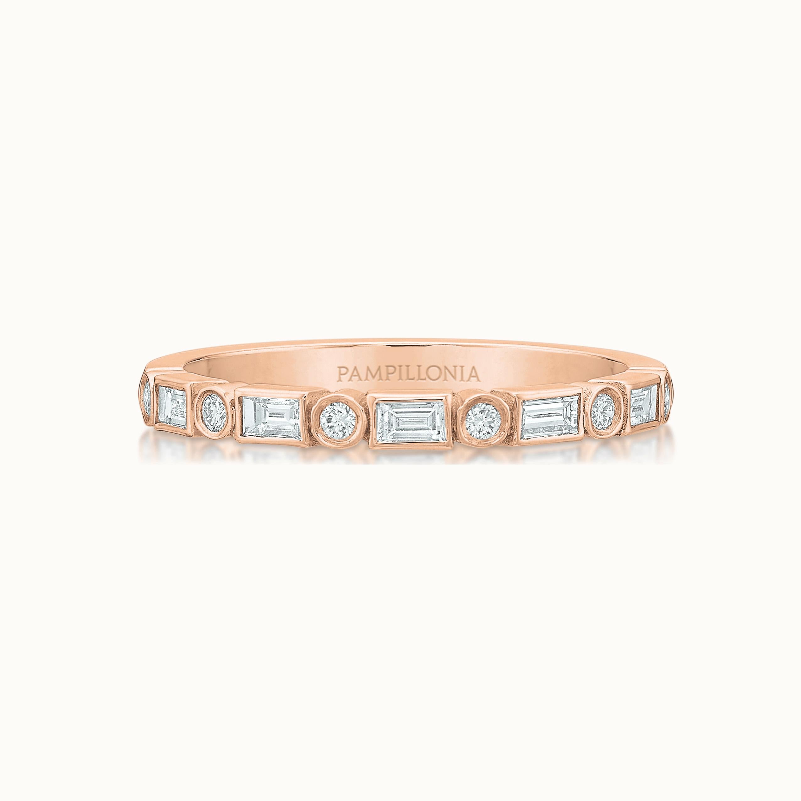 Baguette and Round Diamond Band