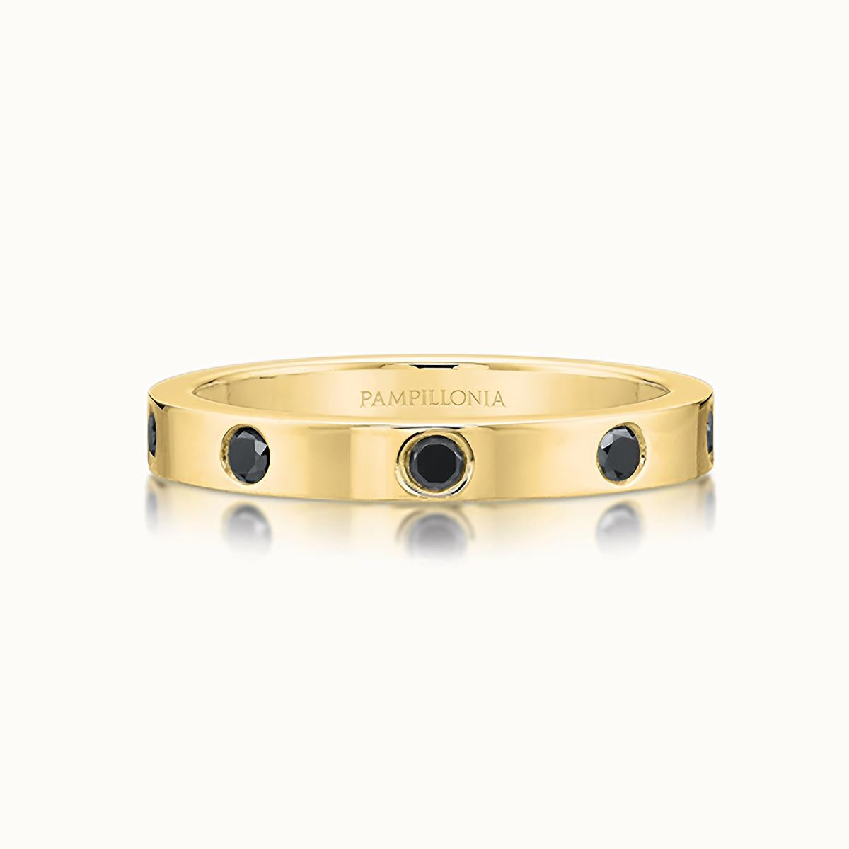 Burnished Black Diamond Band