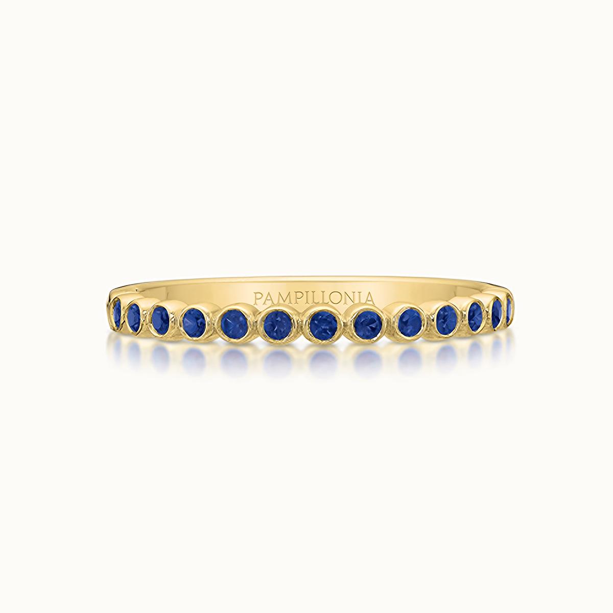 Round Blue Sapphire Band