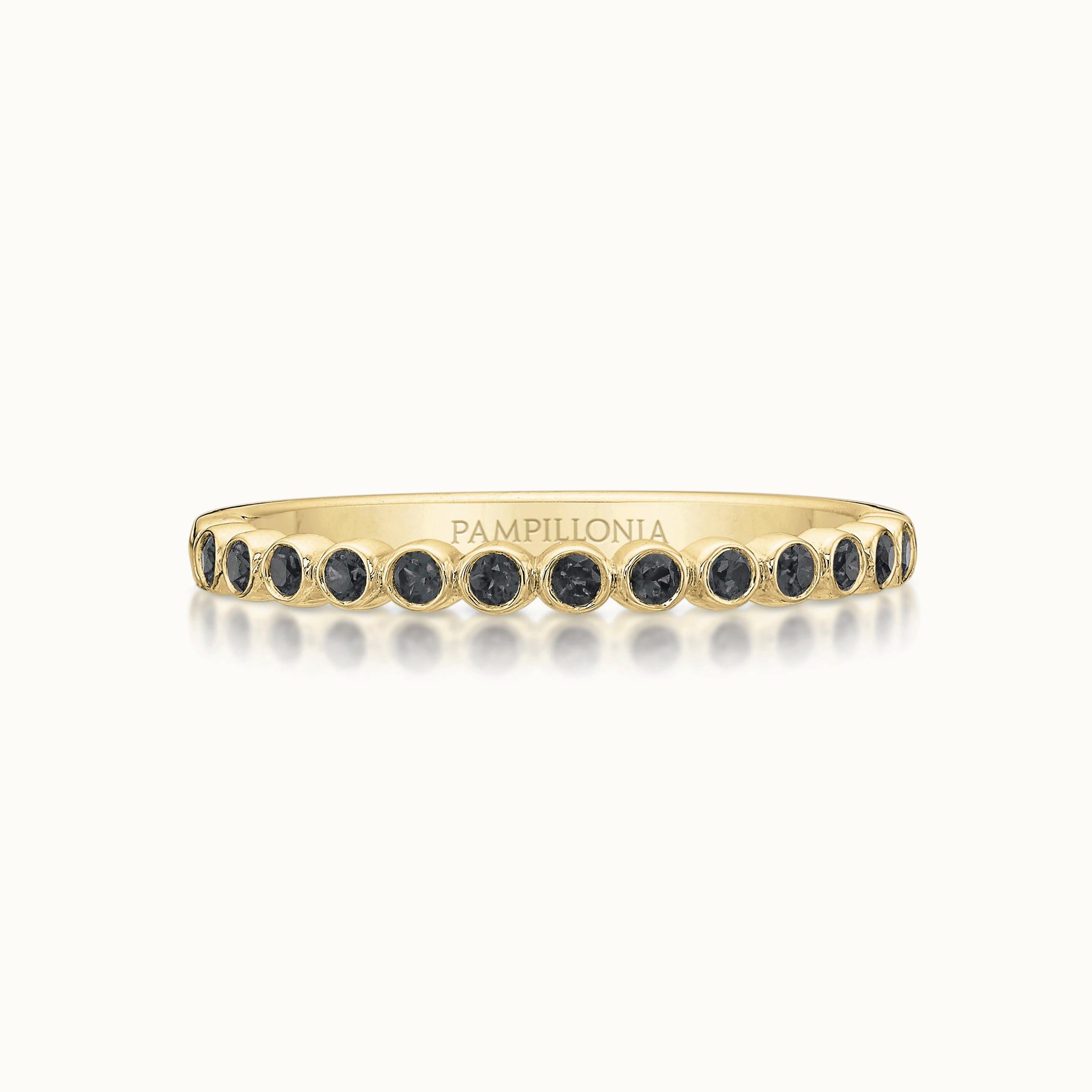 Round Black Diamond Band