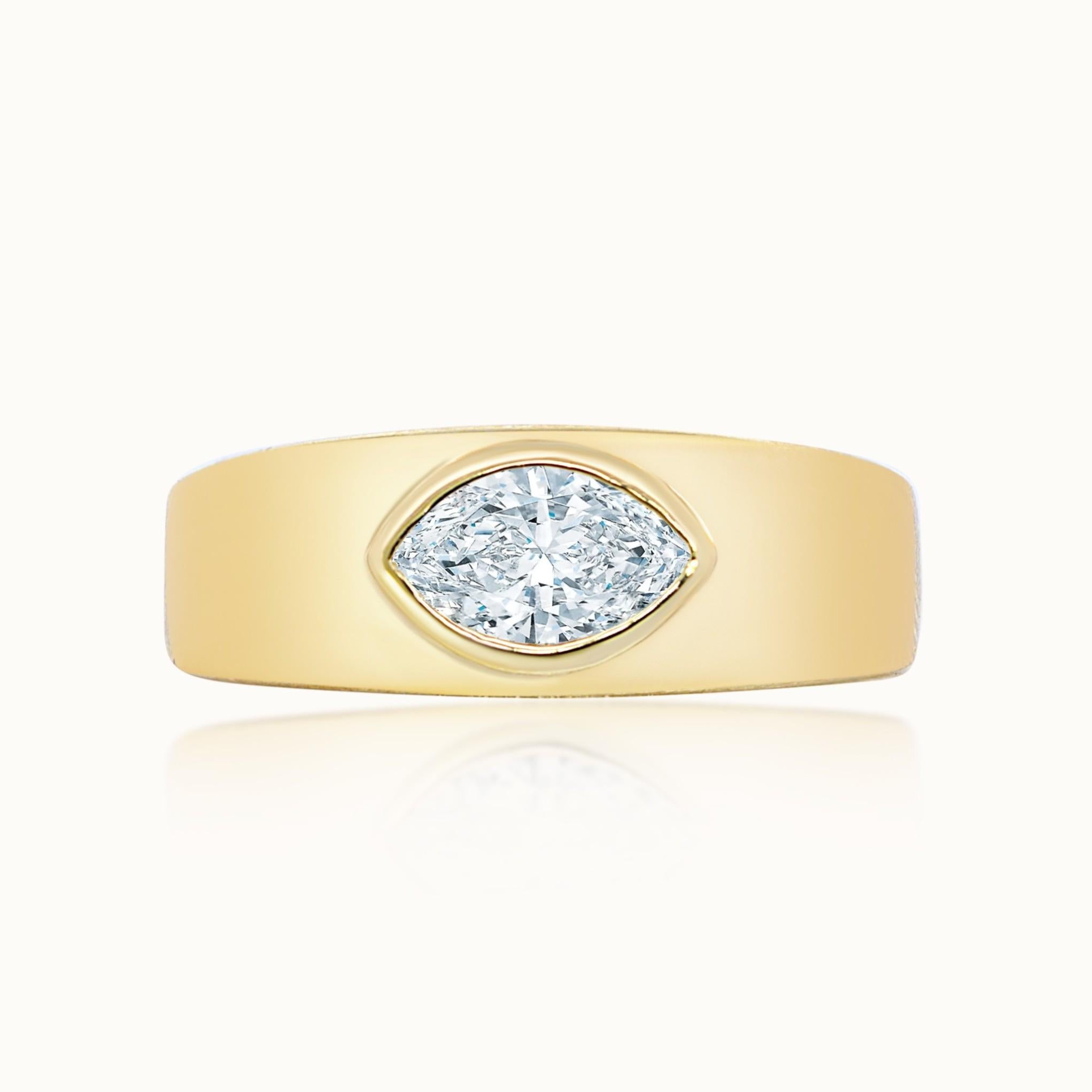 Aubri Burnished East & West Marquise Diamond Ring