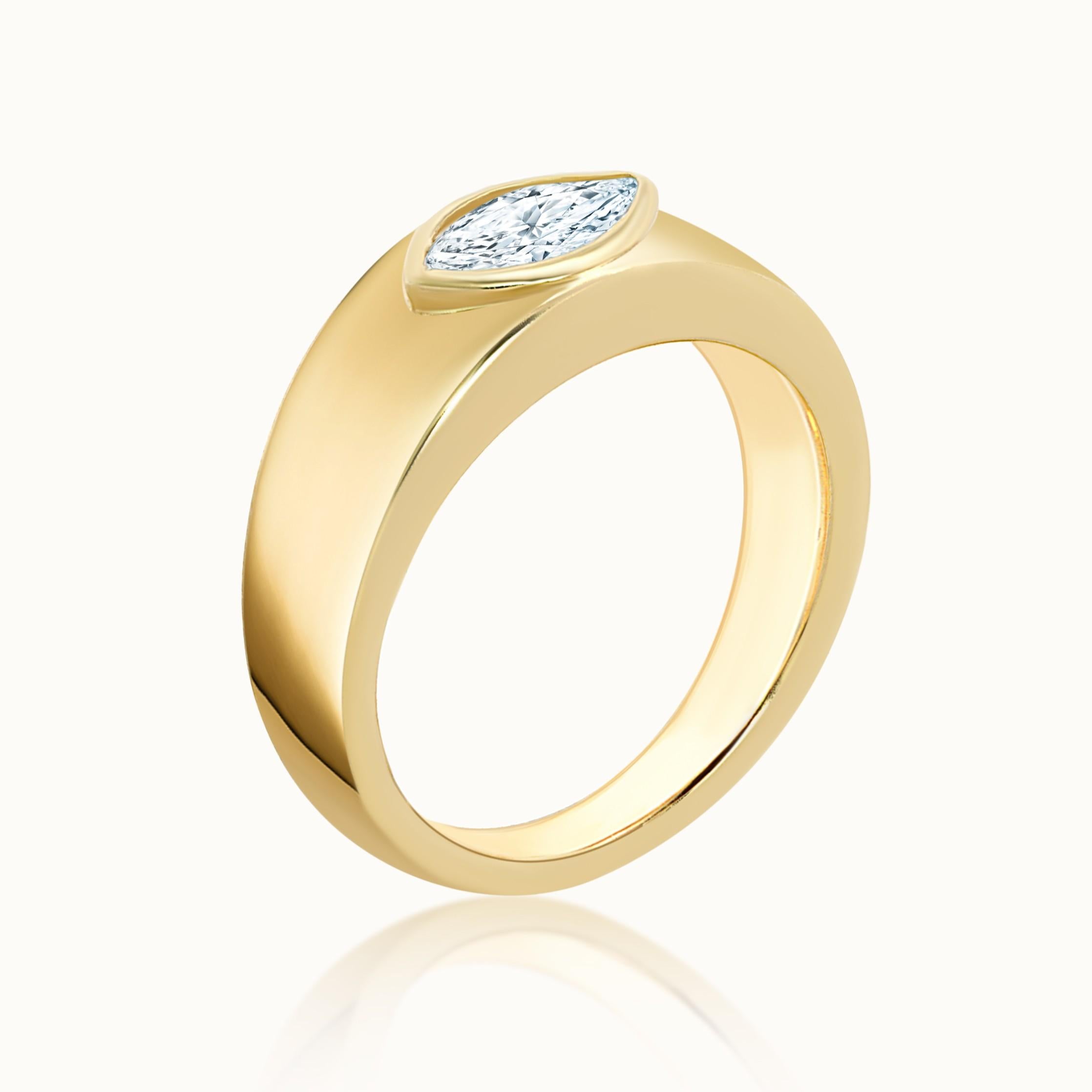 Aubri Burnished East & West Marquise Diamond Ring