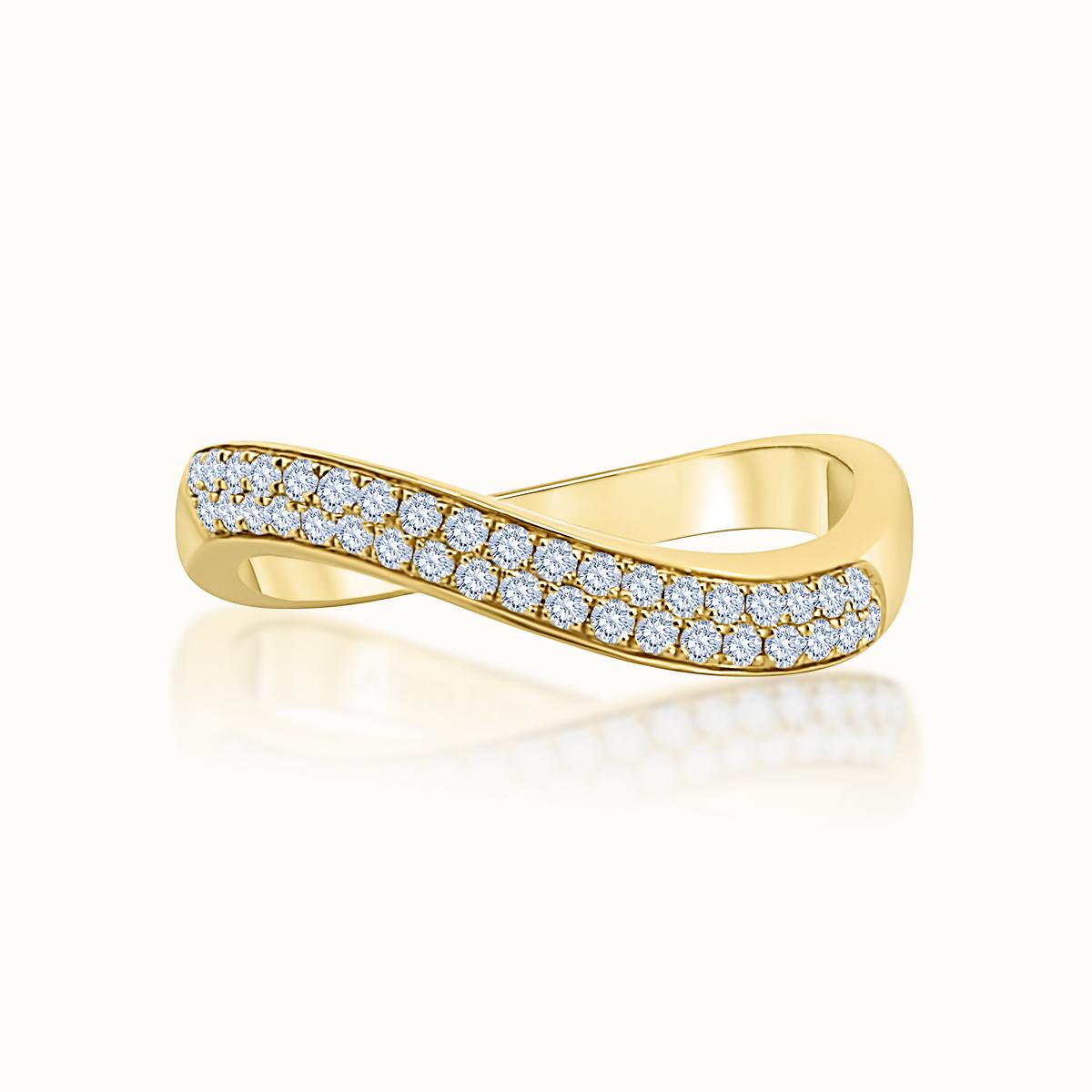 Wavy Diamond Pave Band