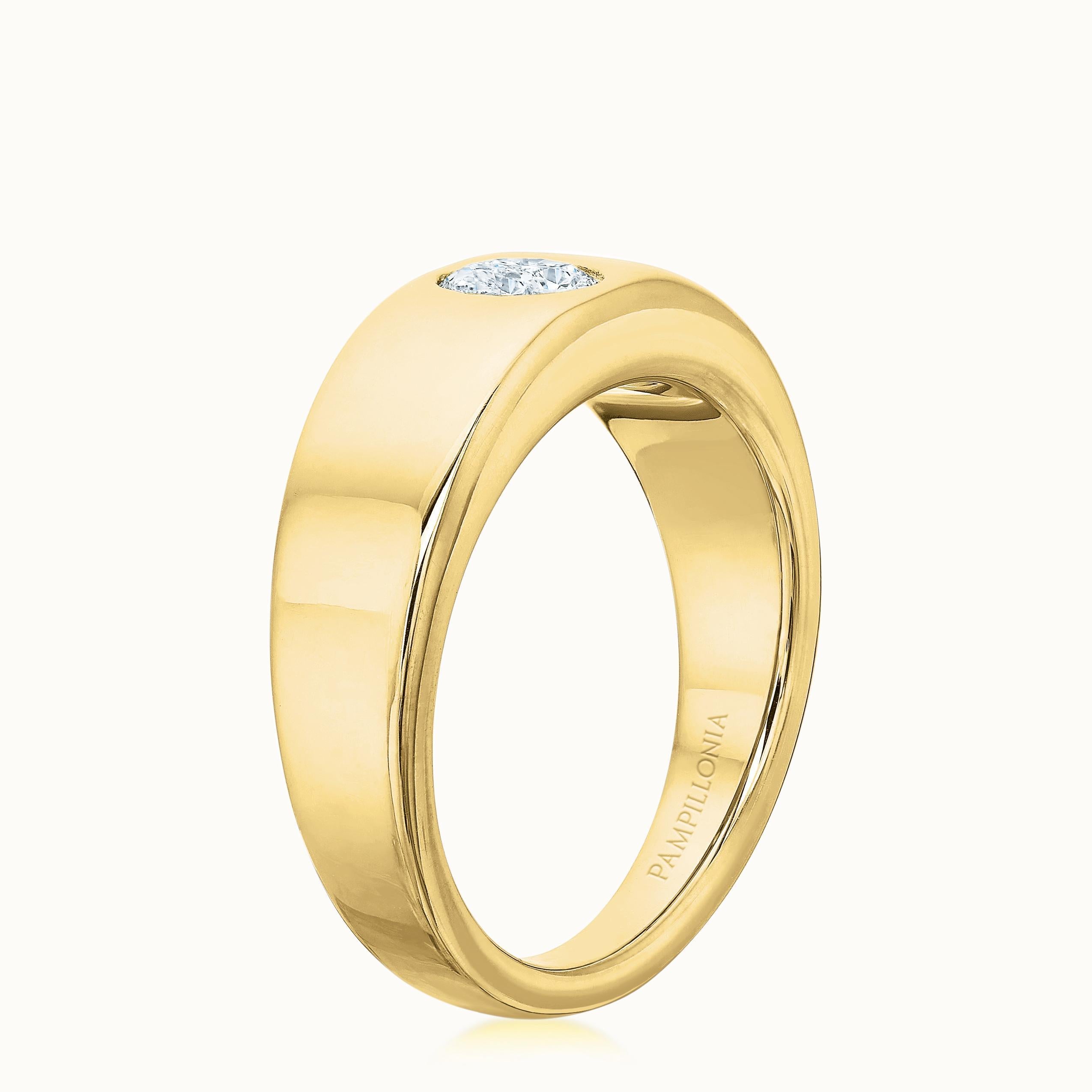 Aubri Burnished Oval Diamond Ring