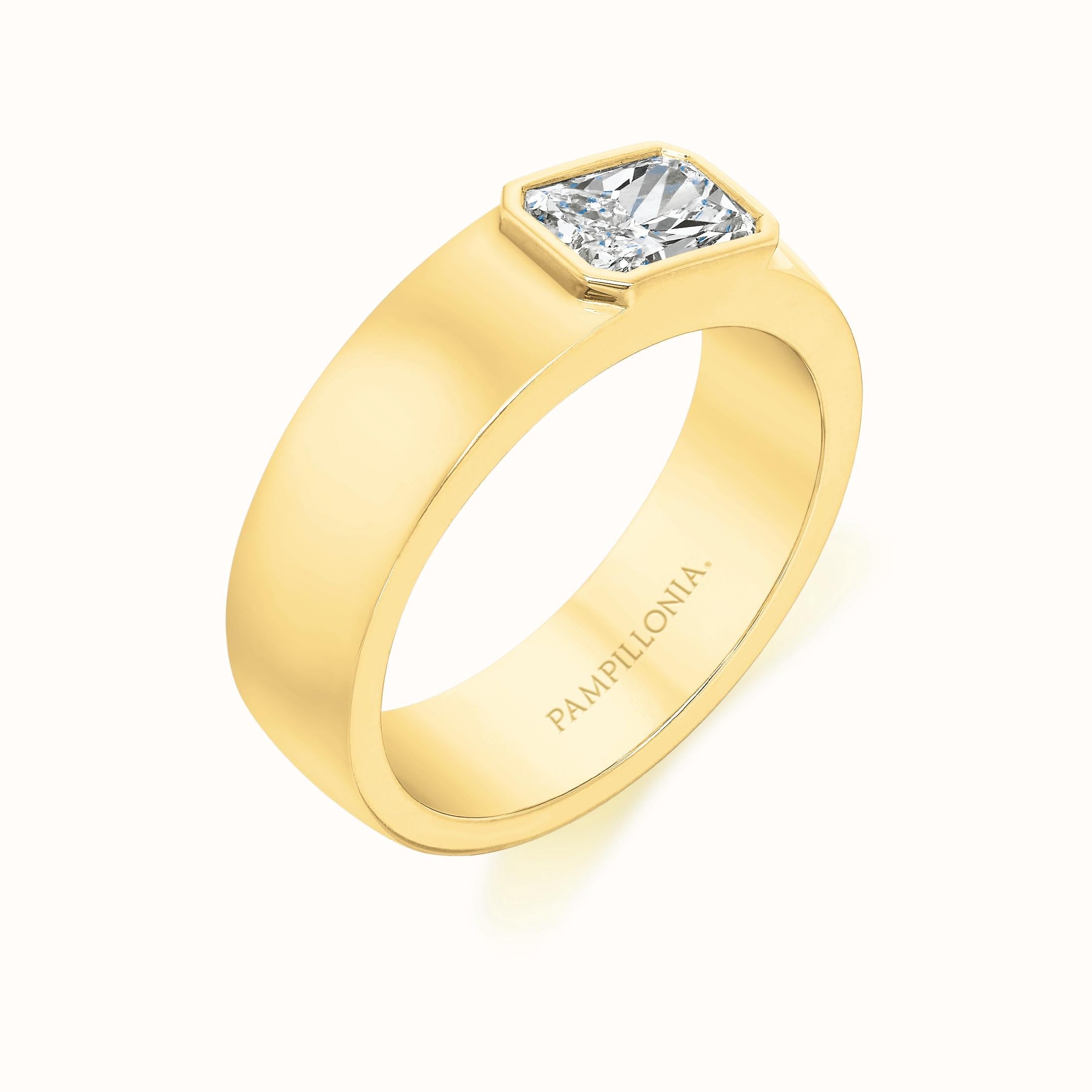 Aubri Burnished East & West Radiant Cut Diamond Ring