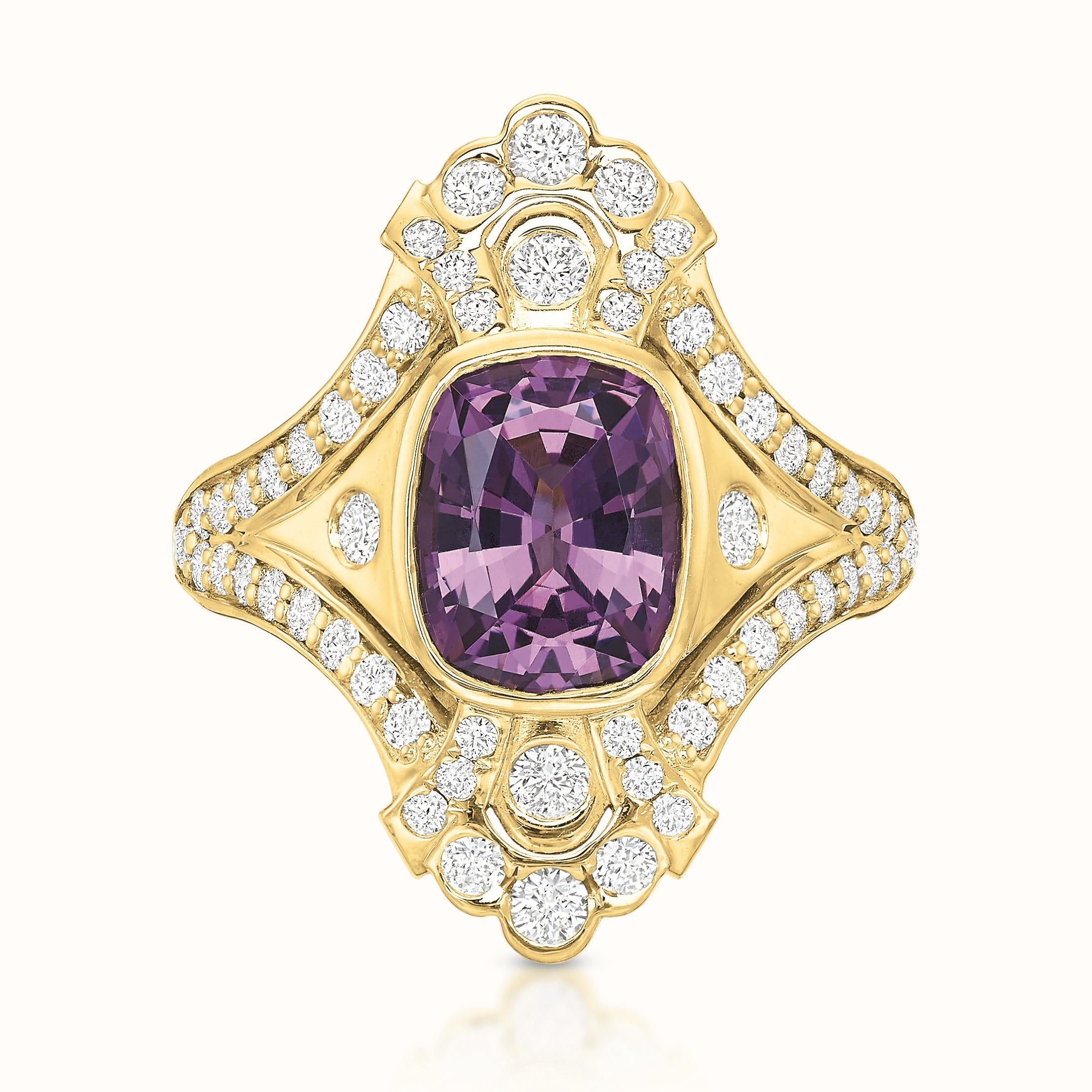 Holly Opulent Purple Spinel Ring