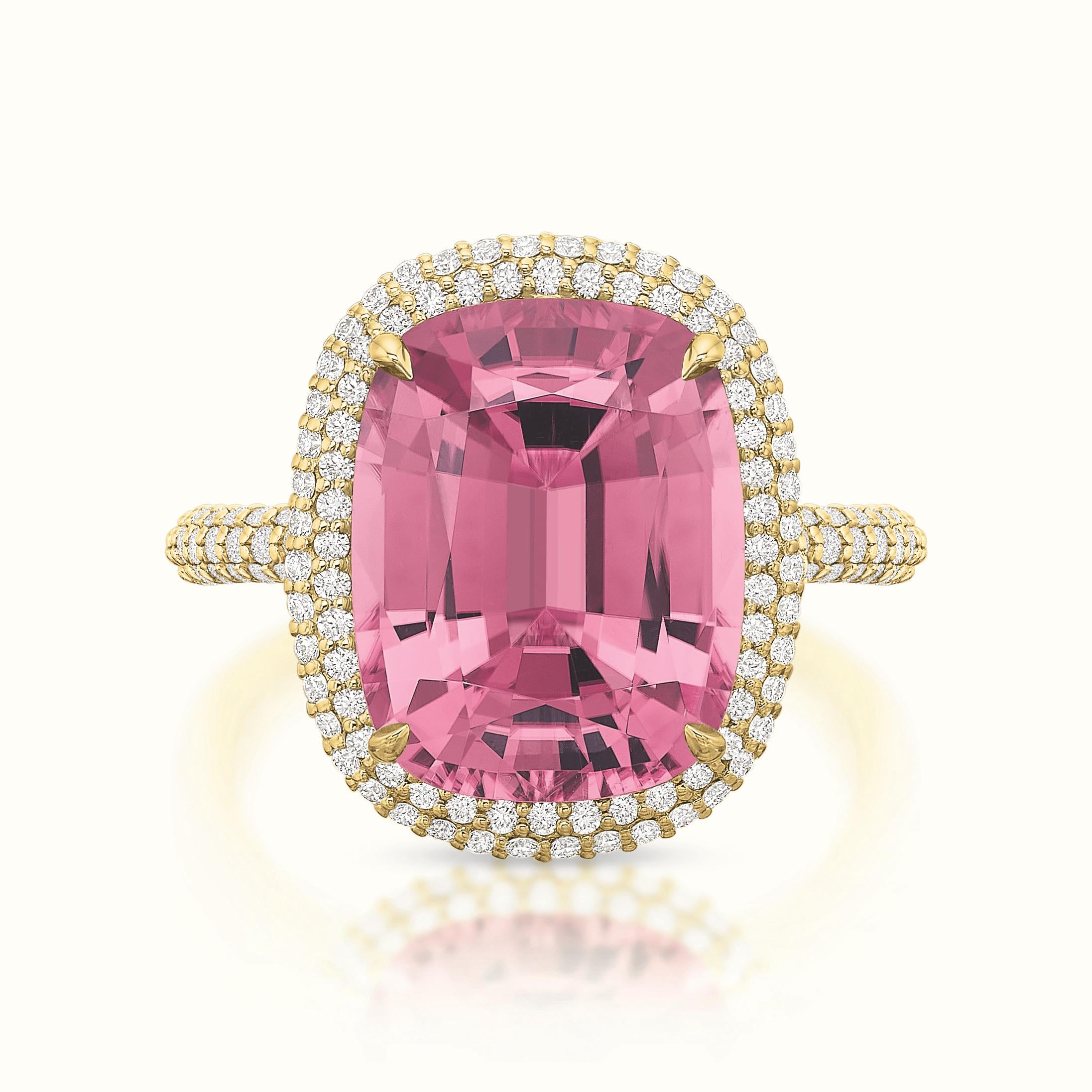 Kathleen Grand Pink Tourmaline Halo