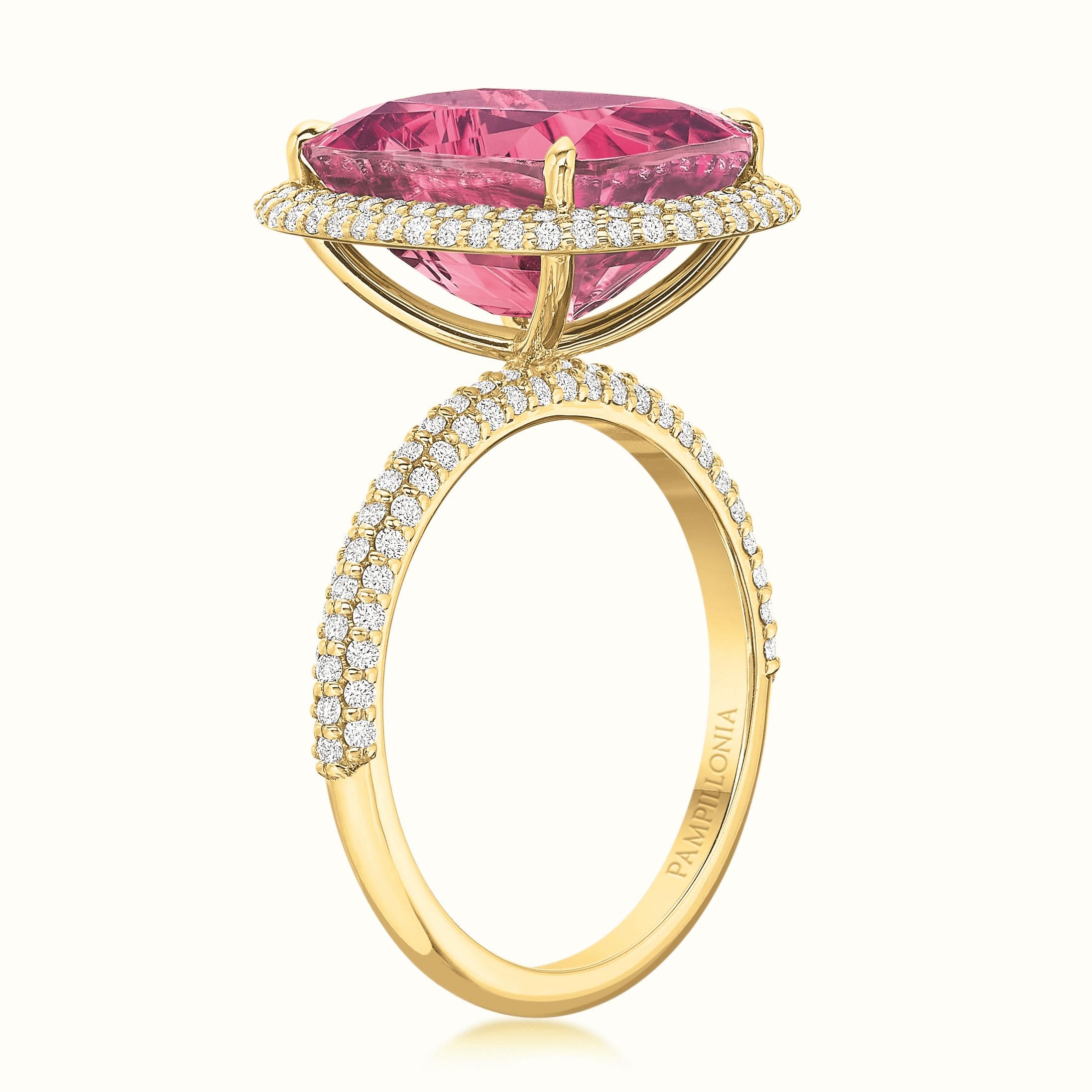 Kathleen Grand Pink Tourmaline Halo