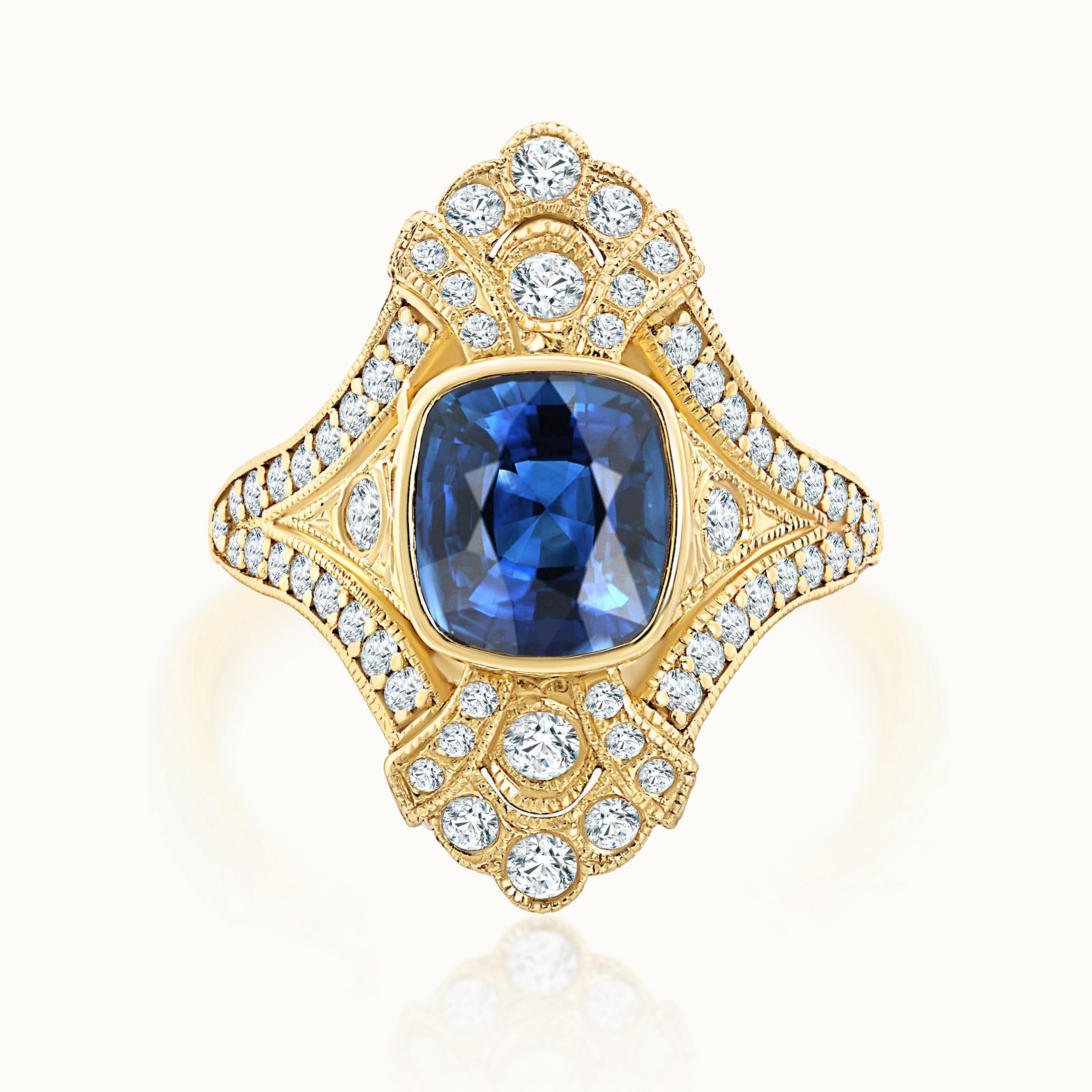 Holly Opulent Blue Spinel Ring