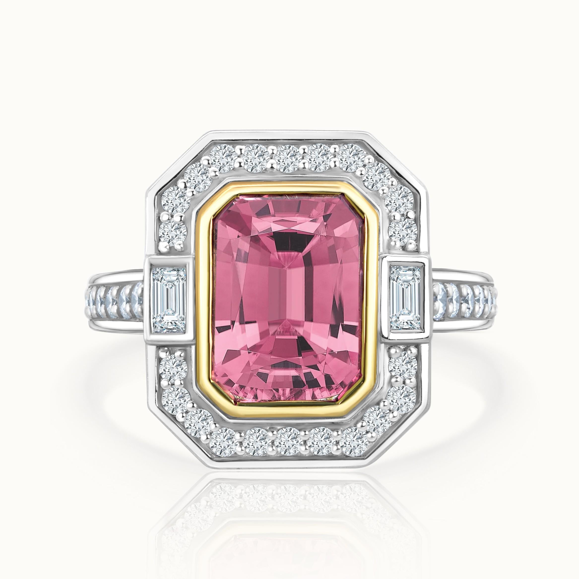 Holly Two Tone Sapphire & Diamond RIng