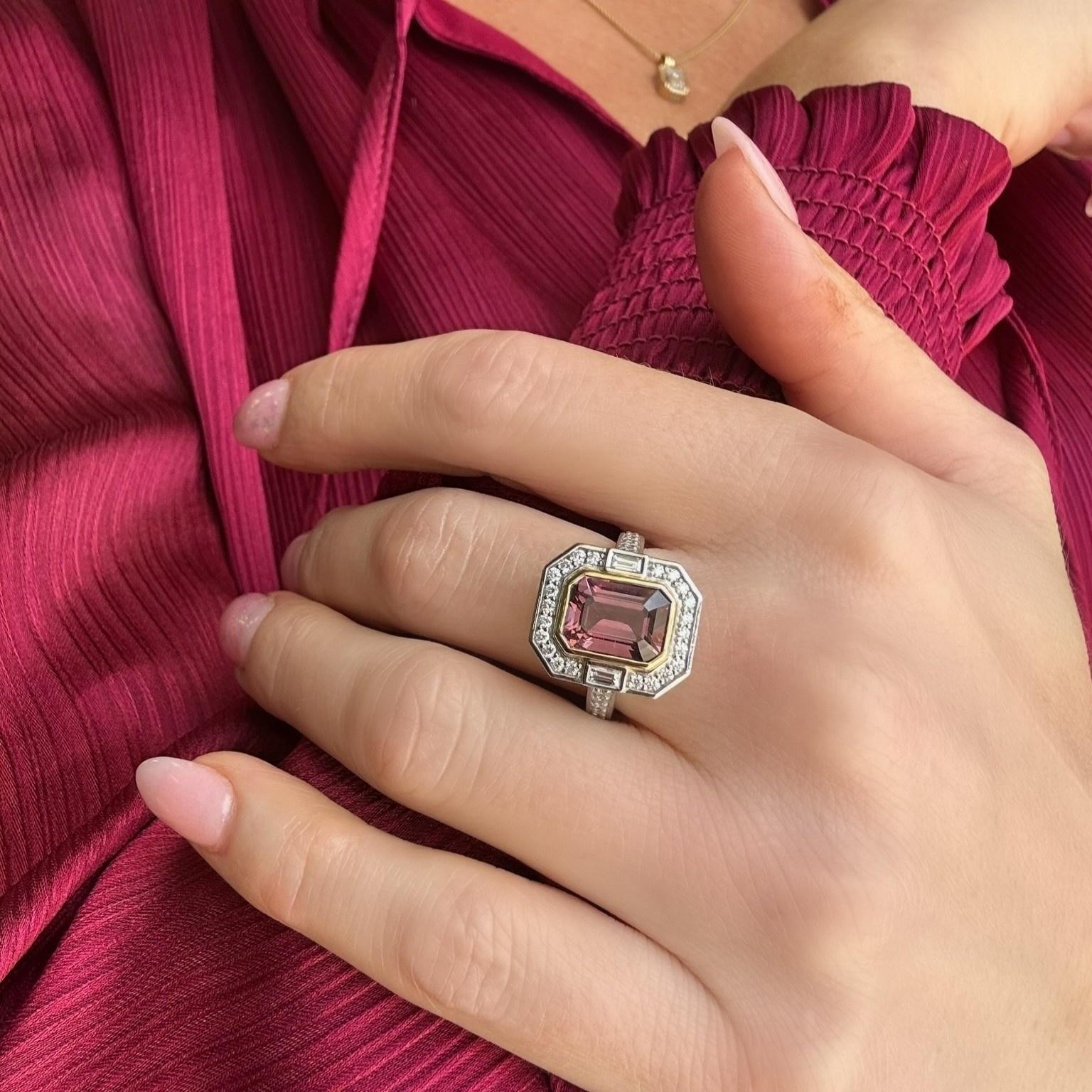 Holly Two Tone Sapphire & Diamond RIng