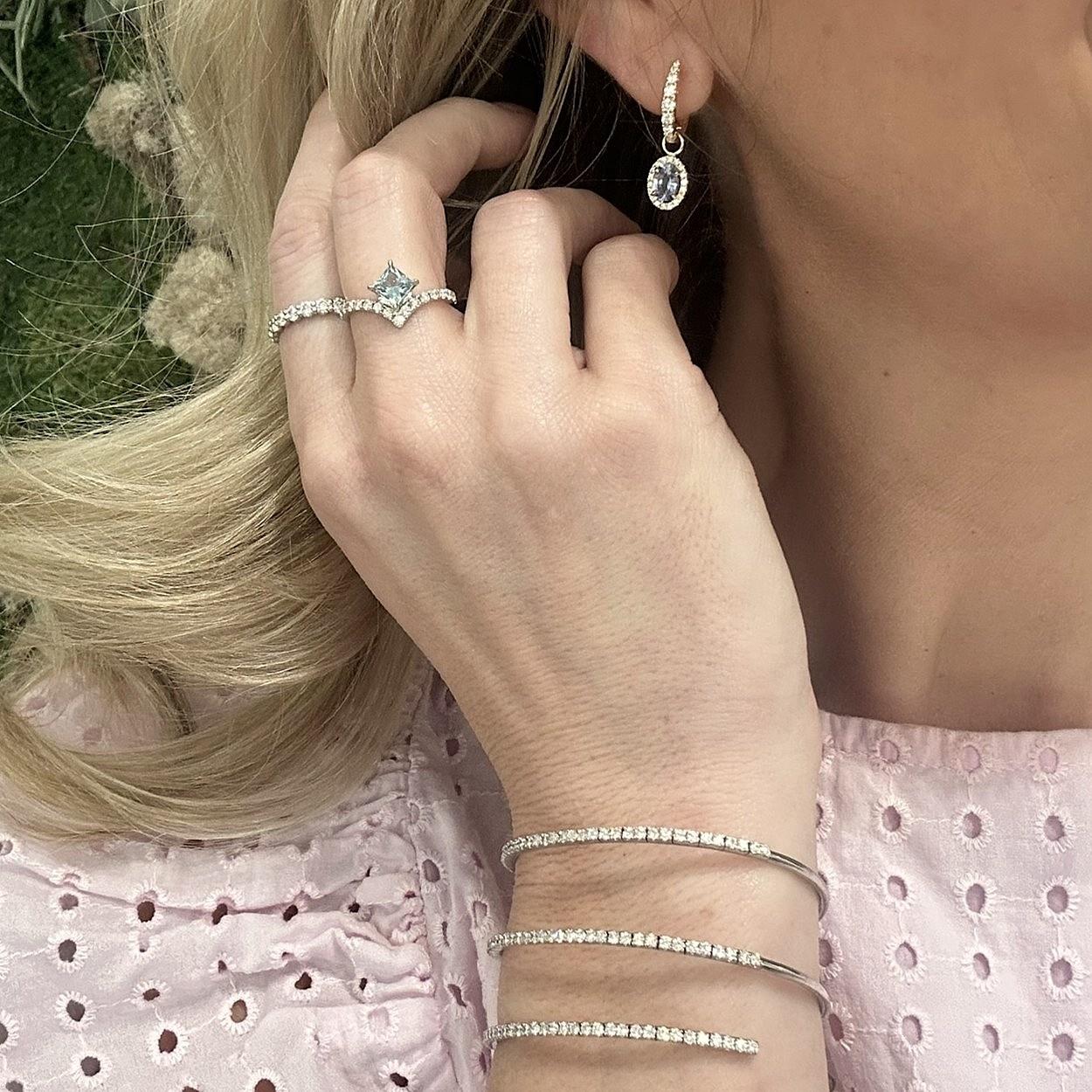 Lennon Floating Aquamarine Ring