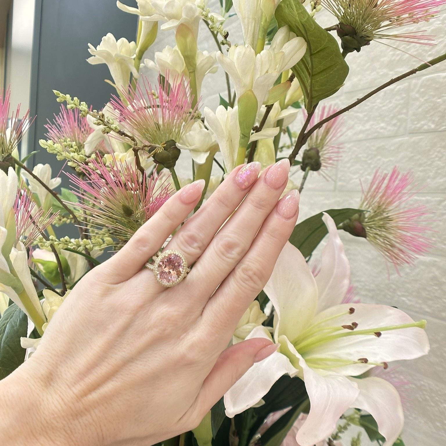 Kathleen Grand Morganite Halo