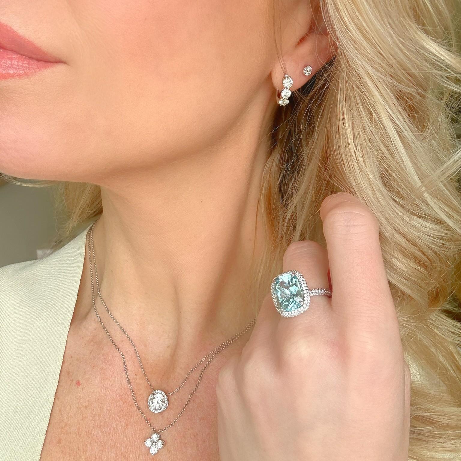 Kathleen Grand Aquamarine Halo