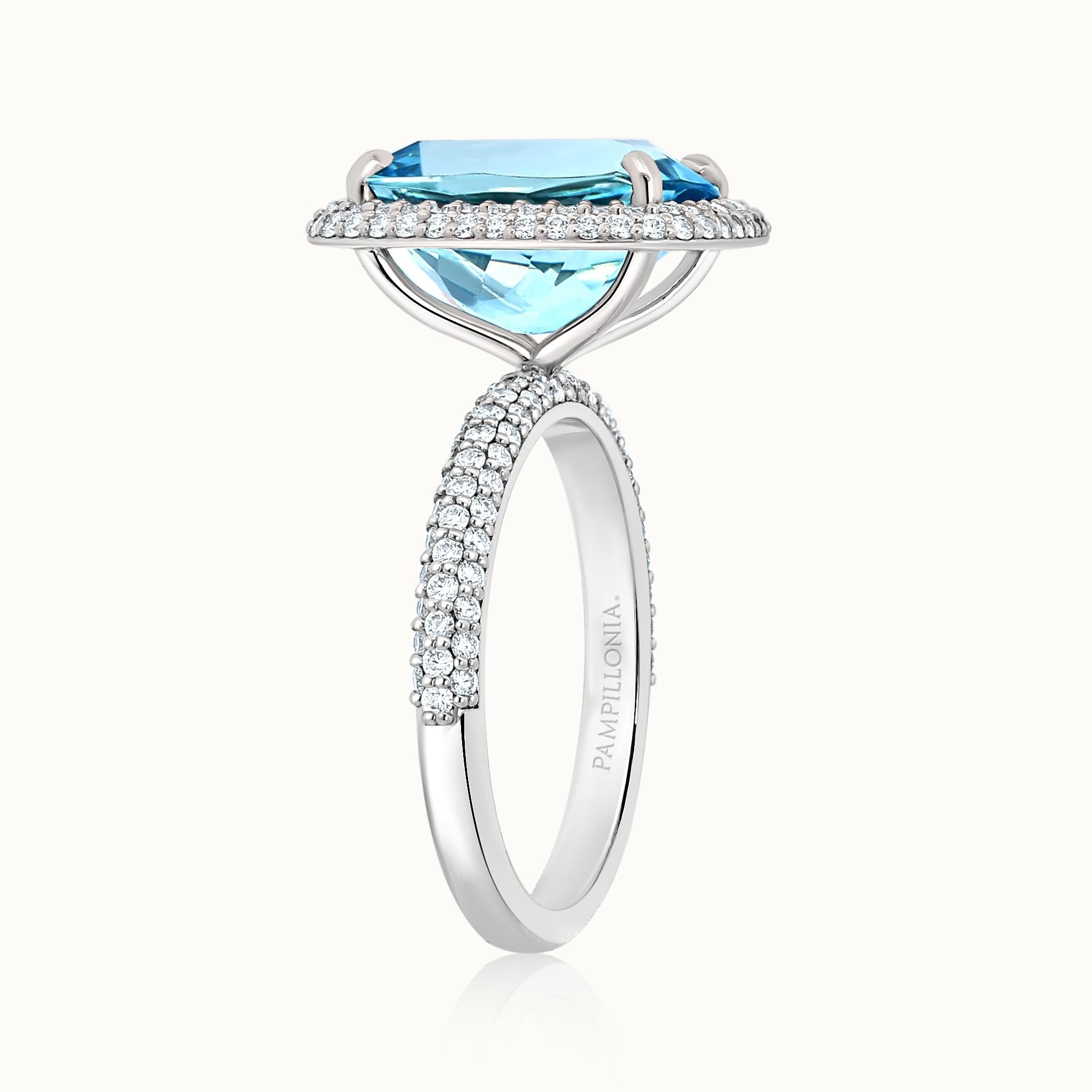 Kathleen Grand Aquamarine Halo