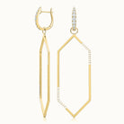 Hexagon Earring Charms Diamond