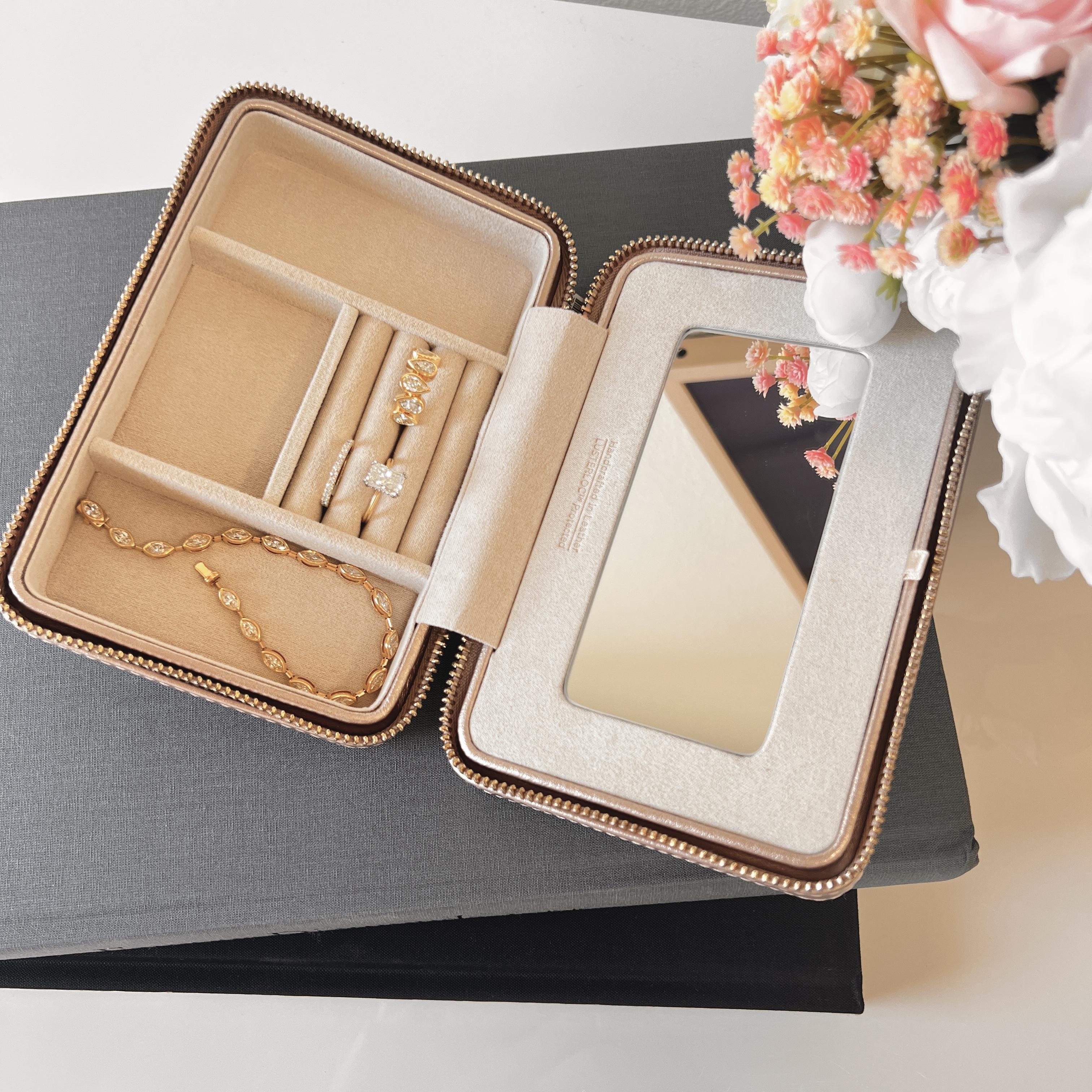 Wolf Palermo Zip Case - Rose Gold