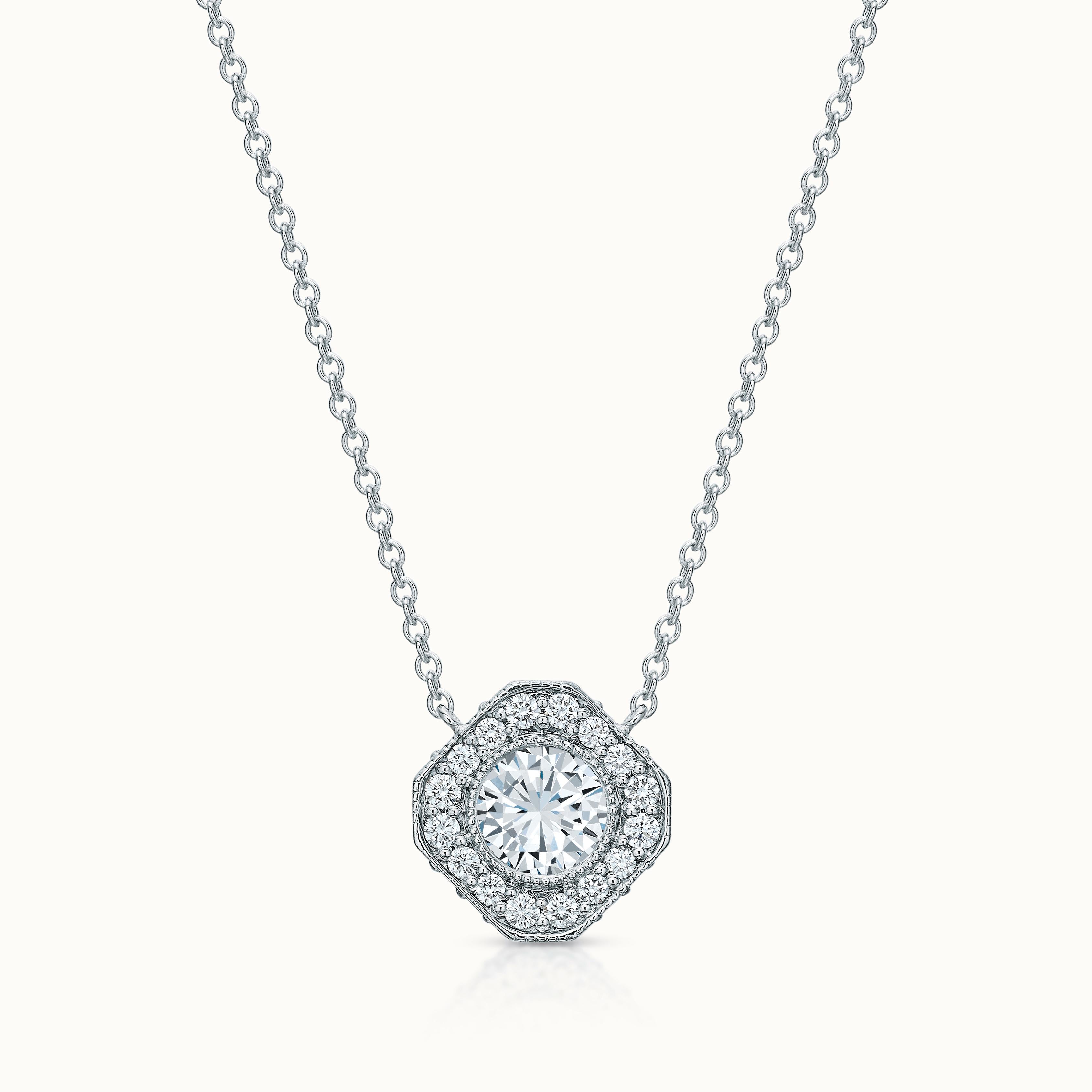Holly Necklace Opulent Round Diamond
