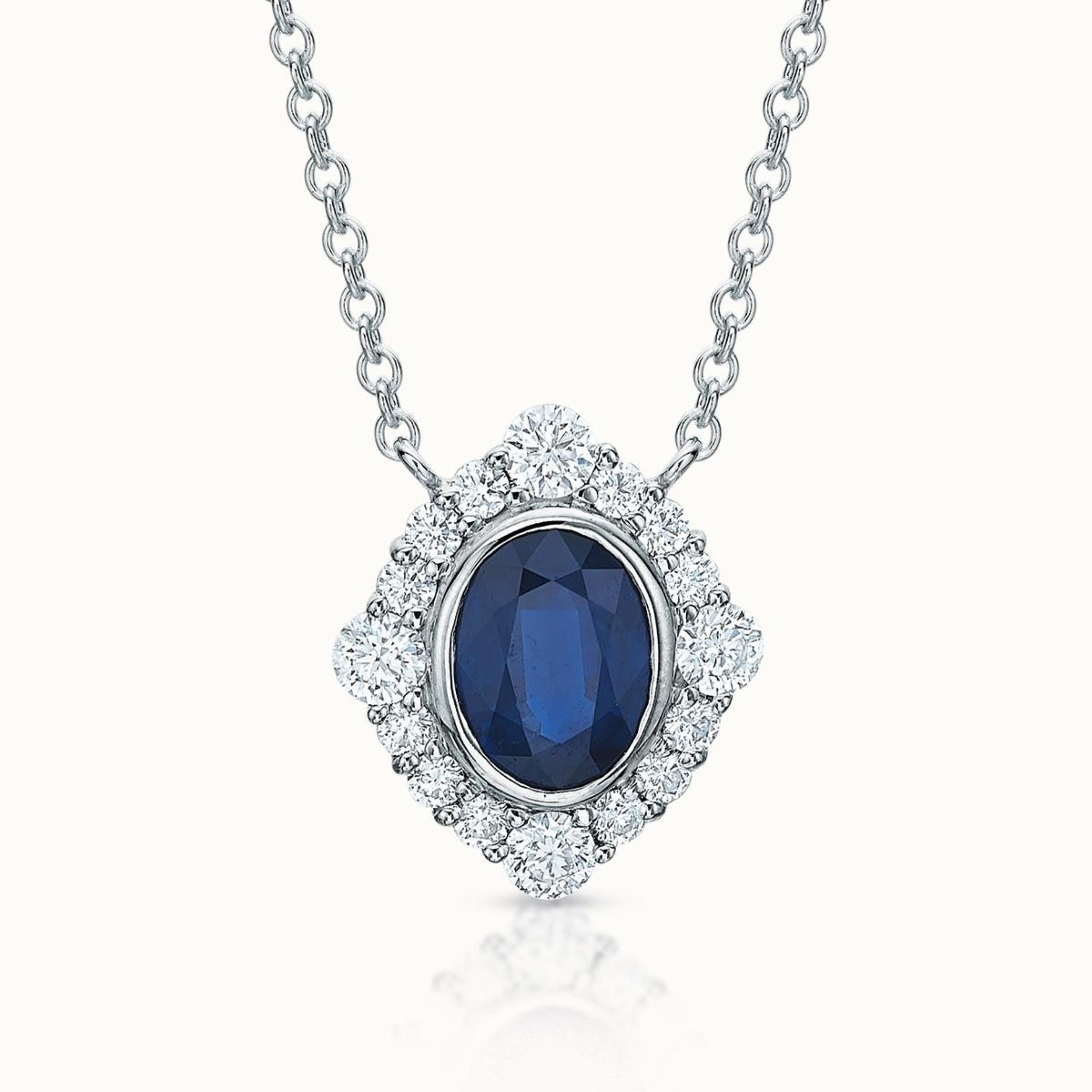 Sophia Sapphire & Diamond Necklace