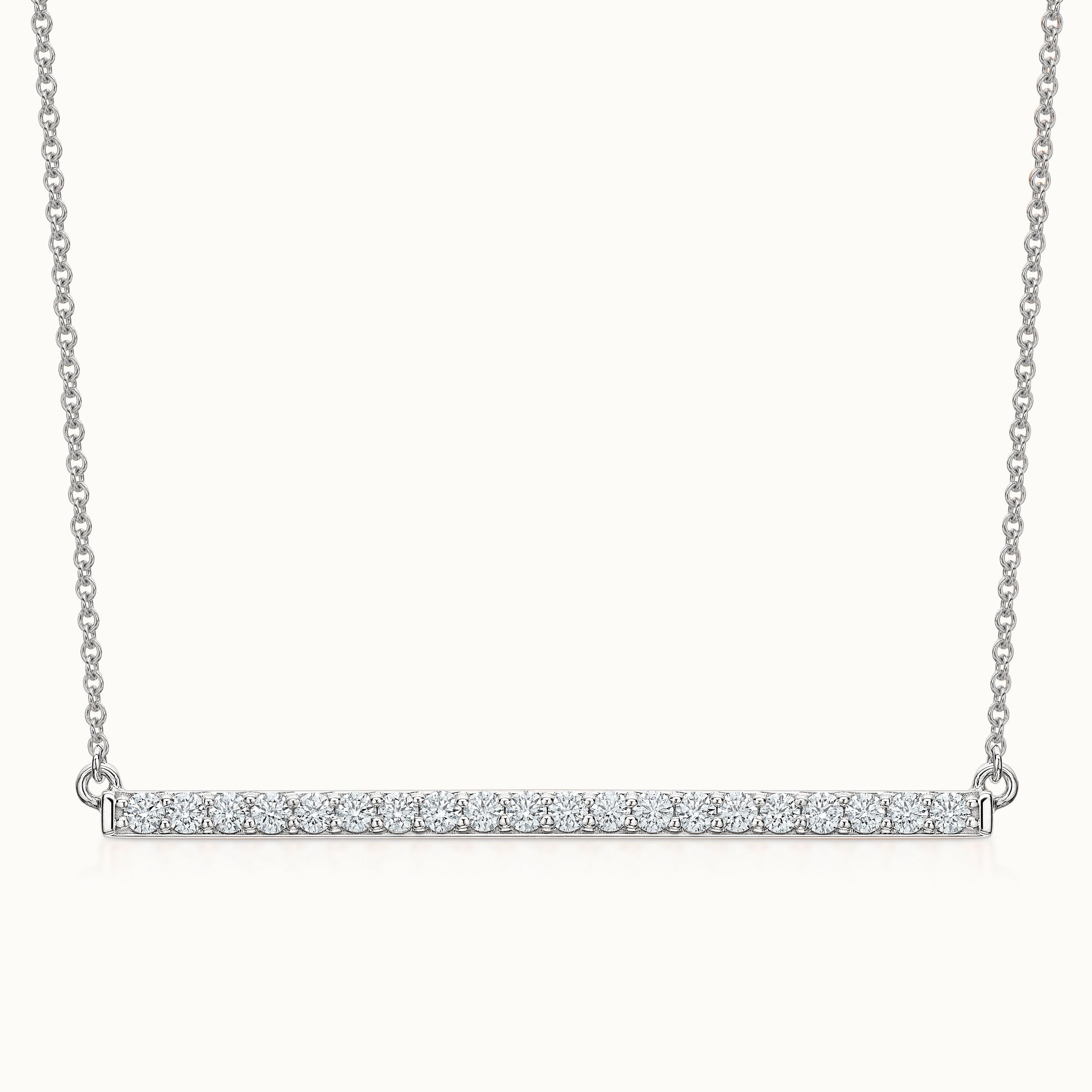 Statement Diamond Bar Necklace