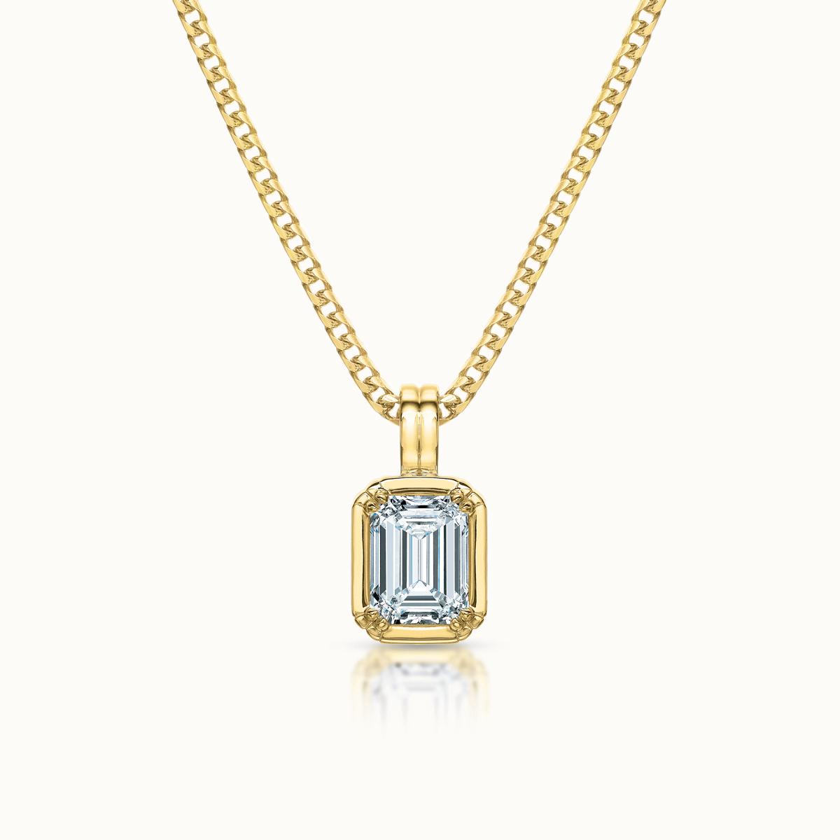 Sloane 1.34 ct Emerald Cut Diamond Necklace
