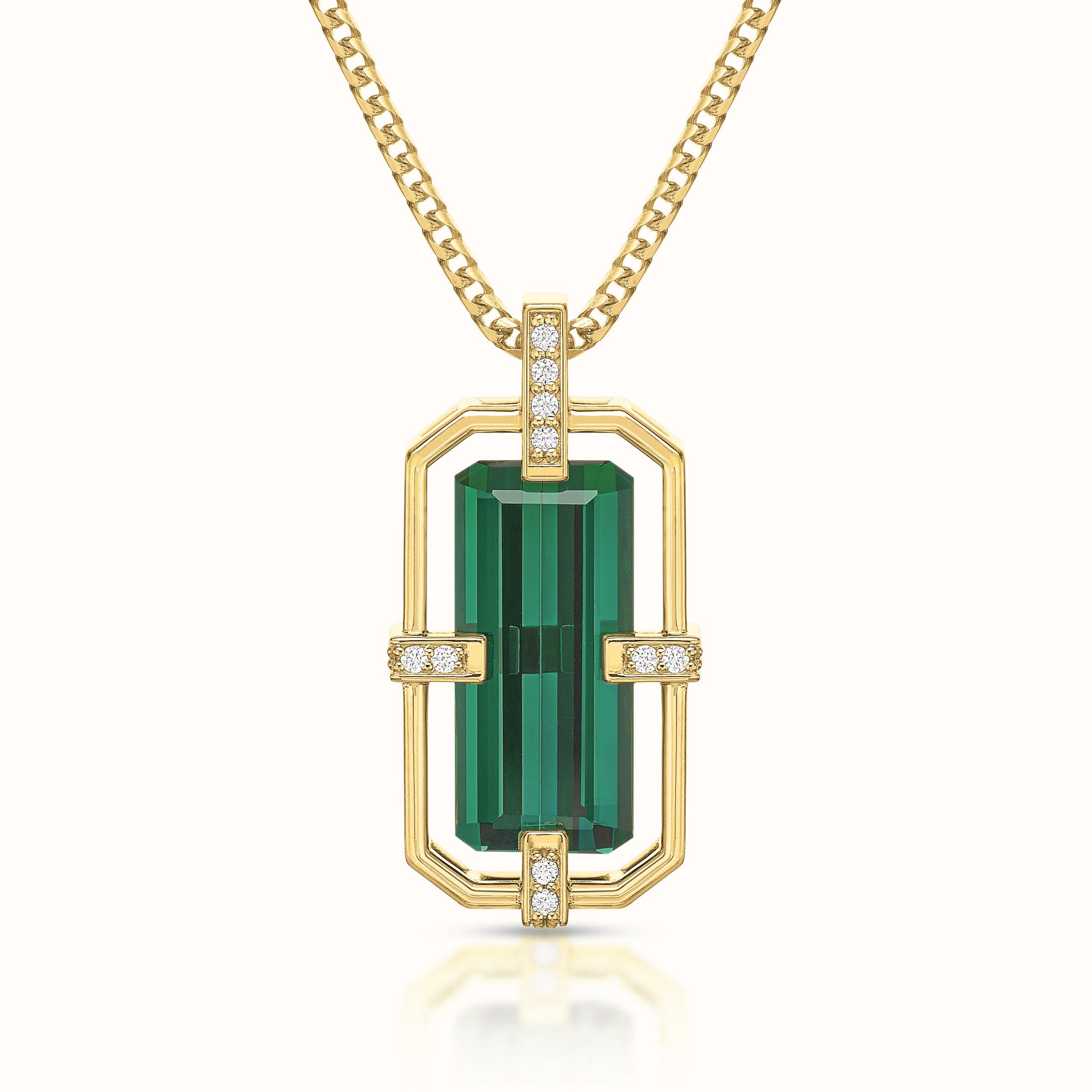 Sloane Indicolite Cage Necklace