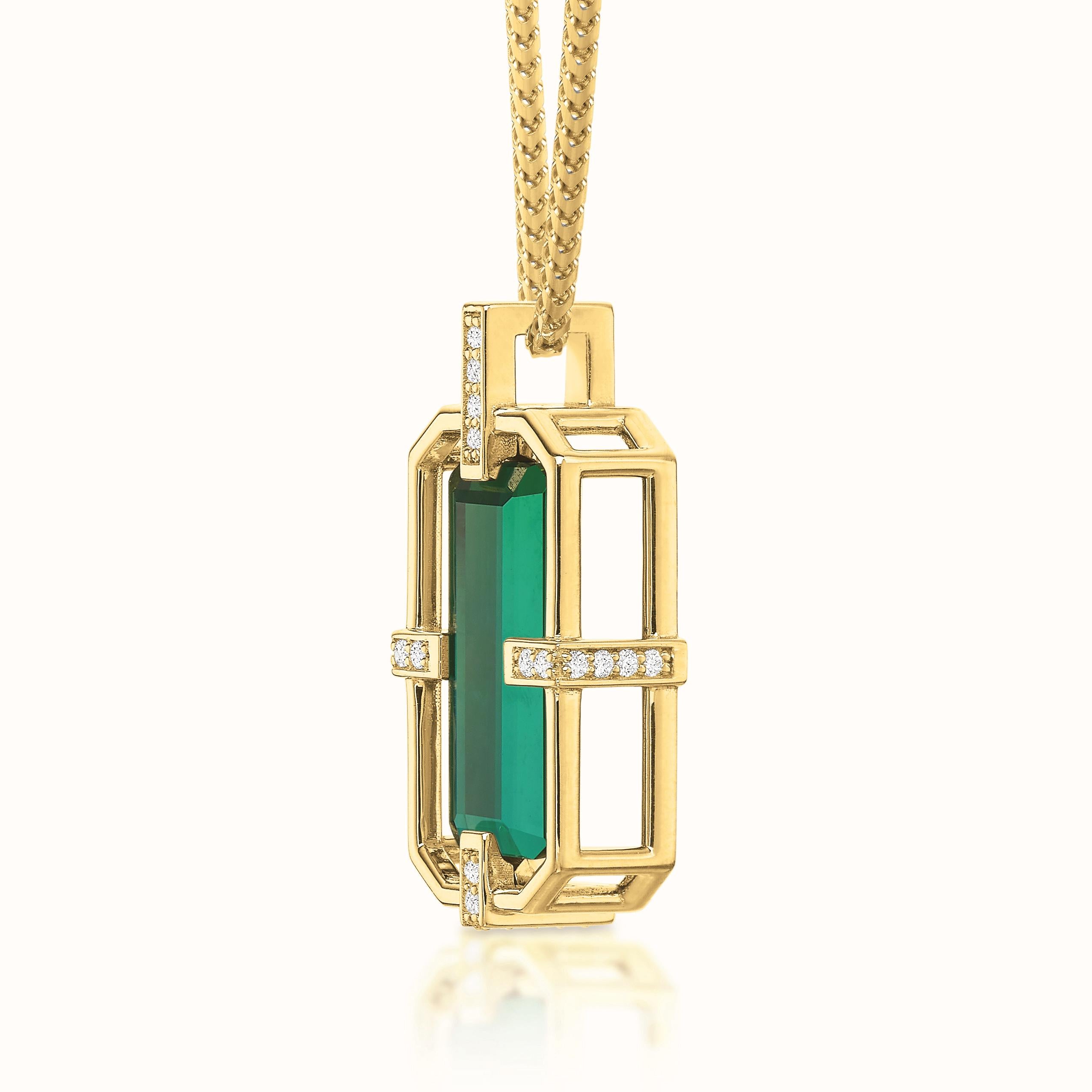 Sloane Indicolite Cage Necklace