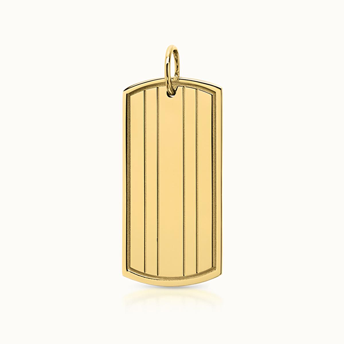 Signature Pinstripe Tag Necklace