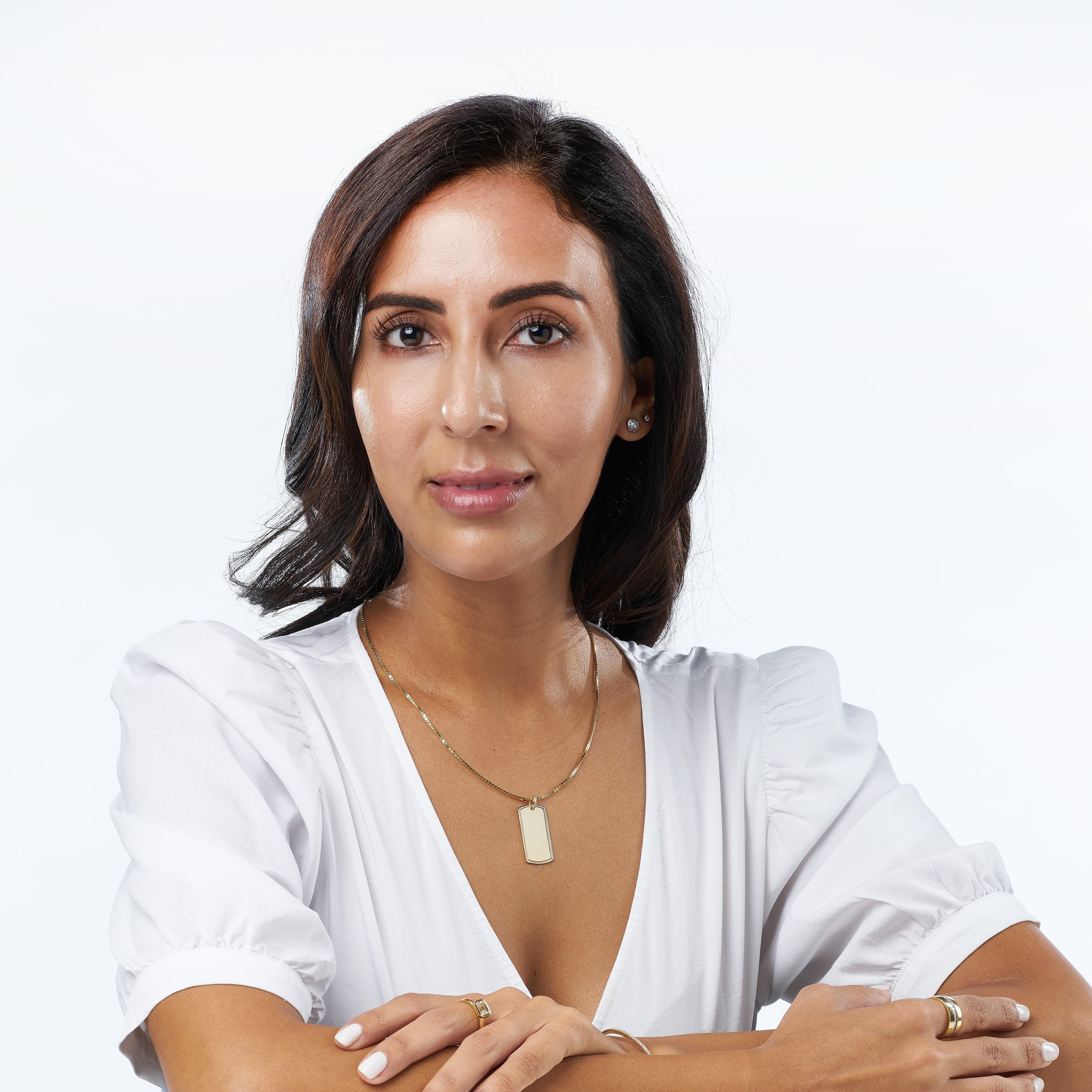 Signature Pinstripe Tag Necklace