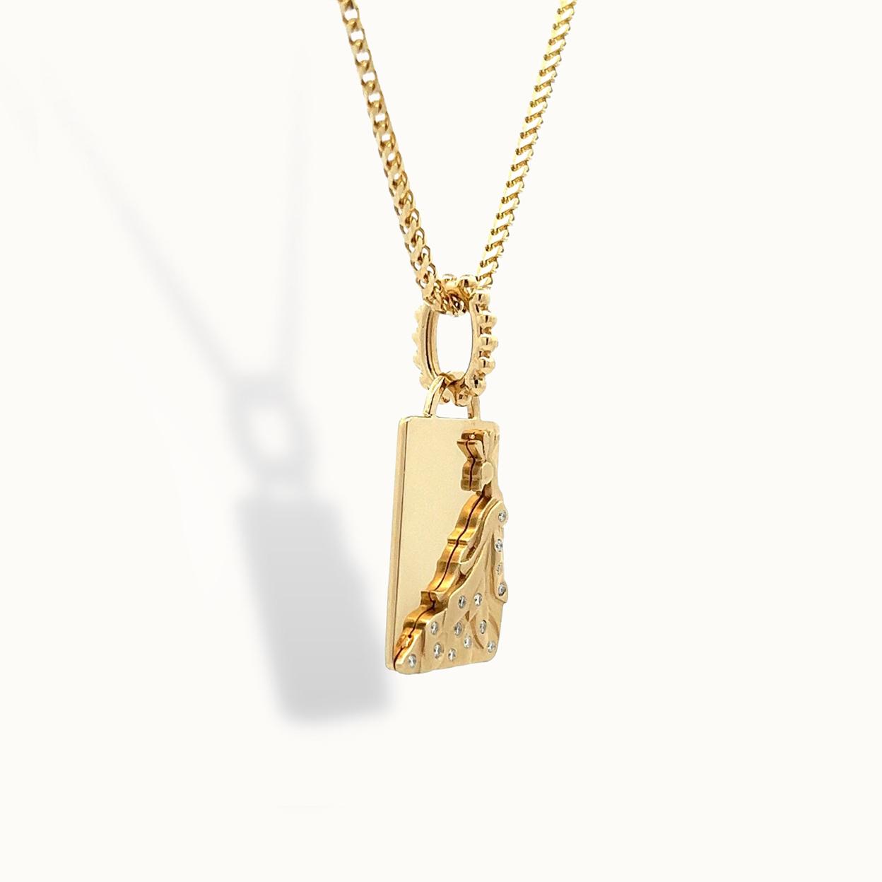 Peacock Tag Necklace